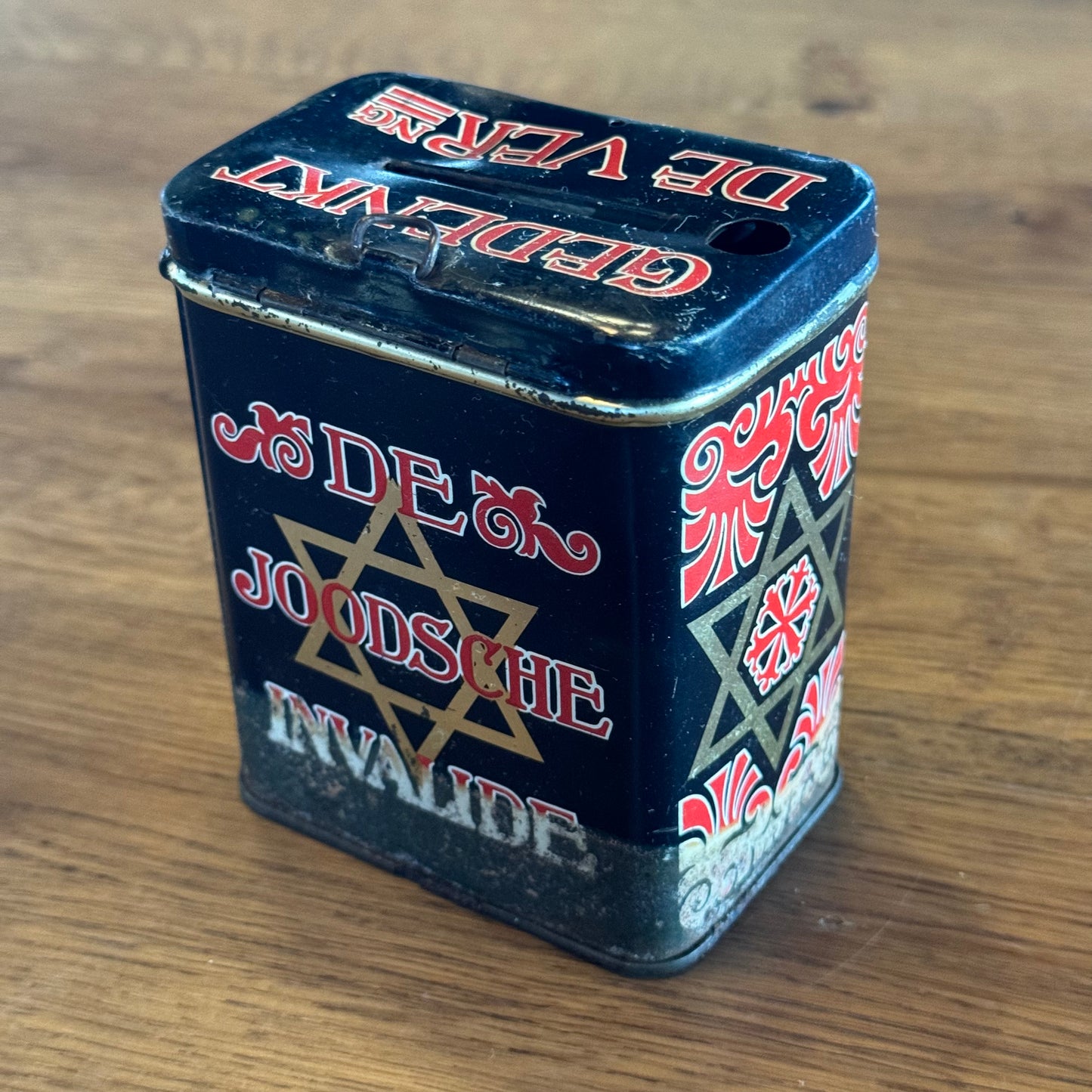 Zeldzaam Antiek Collecte Blik van De Joodsche Invalide The Collectionist