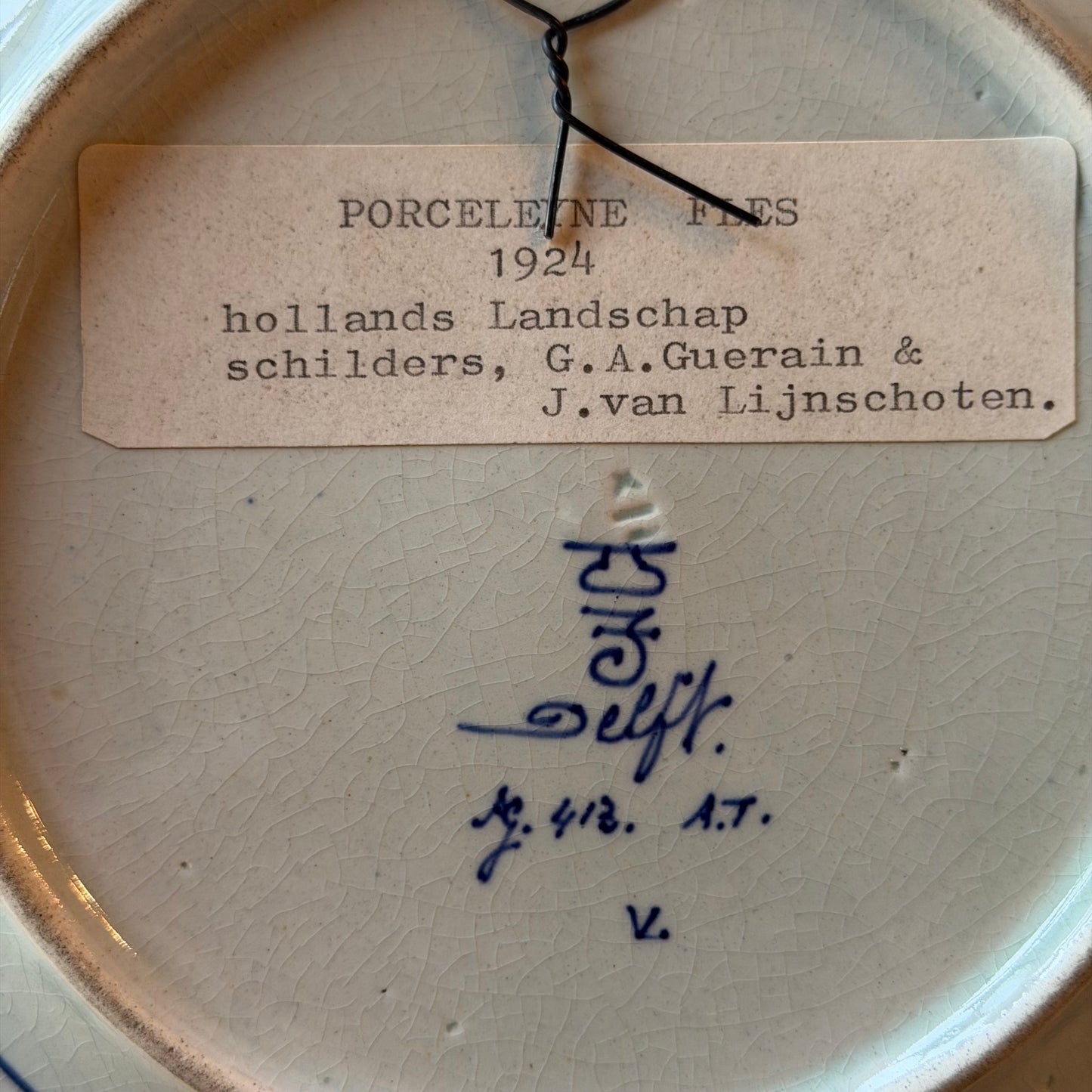 Antiek Royal Delft Wandbord met Hollandse Molen (1924)