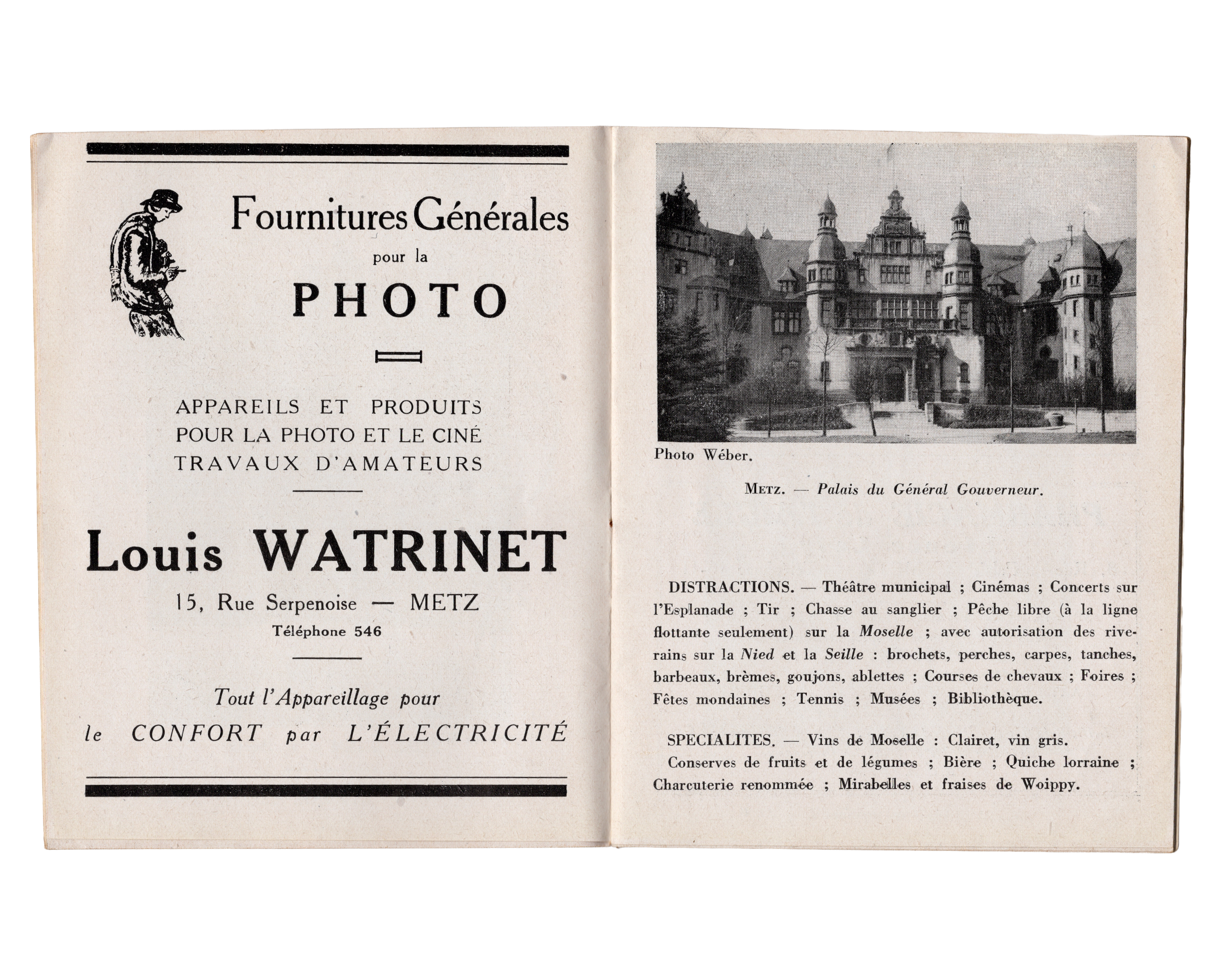 Petit guide touristique Metz Moselle années 1930 Extension Touristique Française