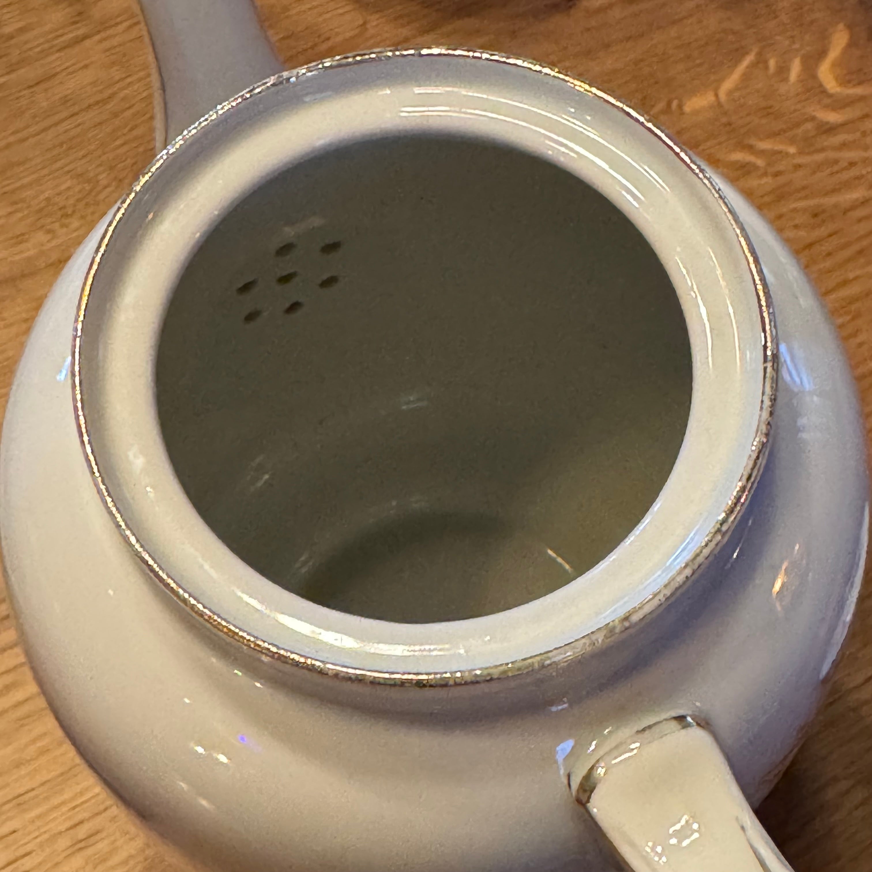 Antiek 4-delig porseleinen theeservies met roodbruine Japanse motieven – ca. 1900–1930