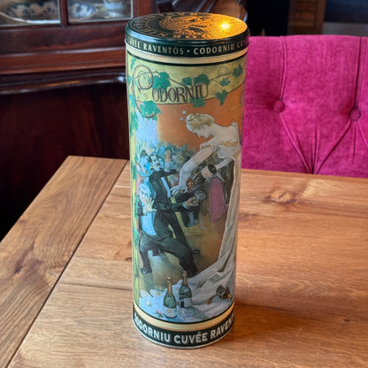 Vintage Codorníu Cuvée Raventós Gift Tin – Art Nouveau Style