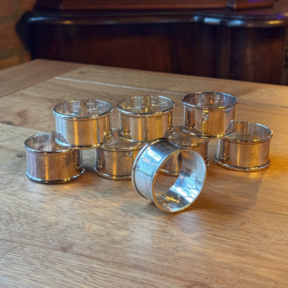 Set van 8 Verzilverde Servetringen – 2S90 – Tijdloze Elegantie