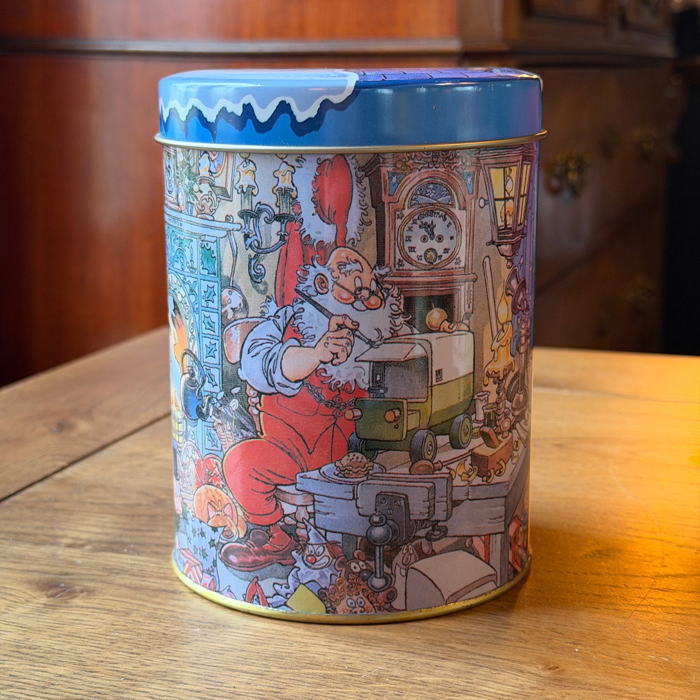 Vintage Kerstblik met Winterillustratie