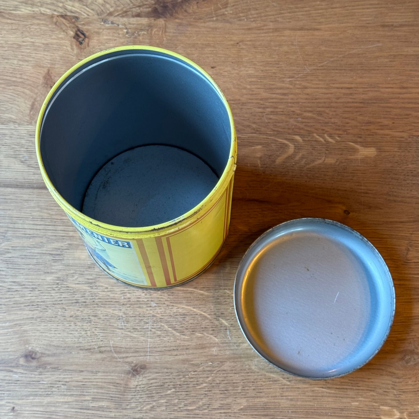 Chocolat Menier Yellow Tin with Illustration