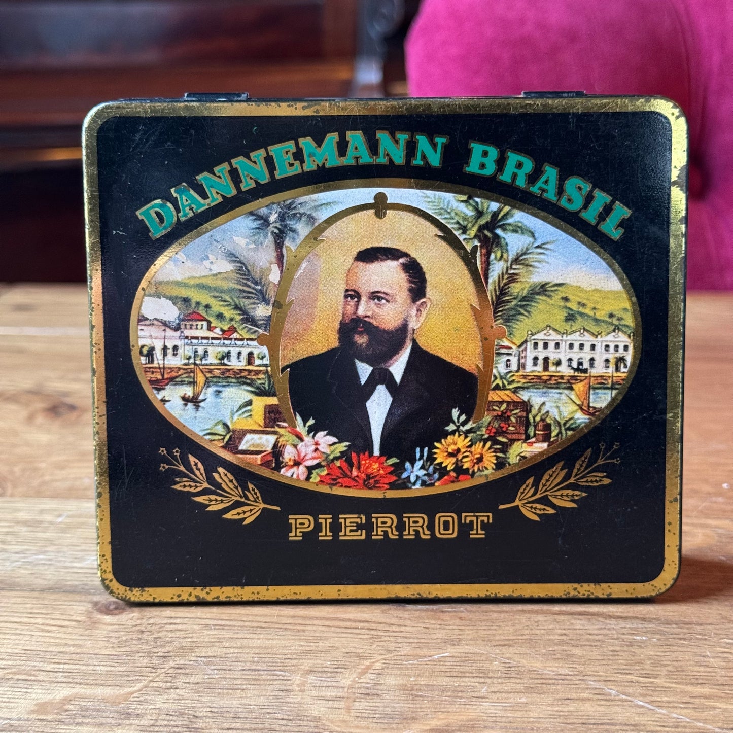 Vintage Dannemann Brasil Tin - Pierrot Cigarillos - Bahia (1960s)