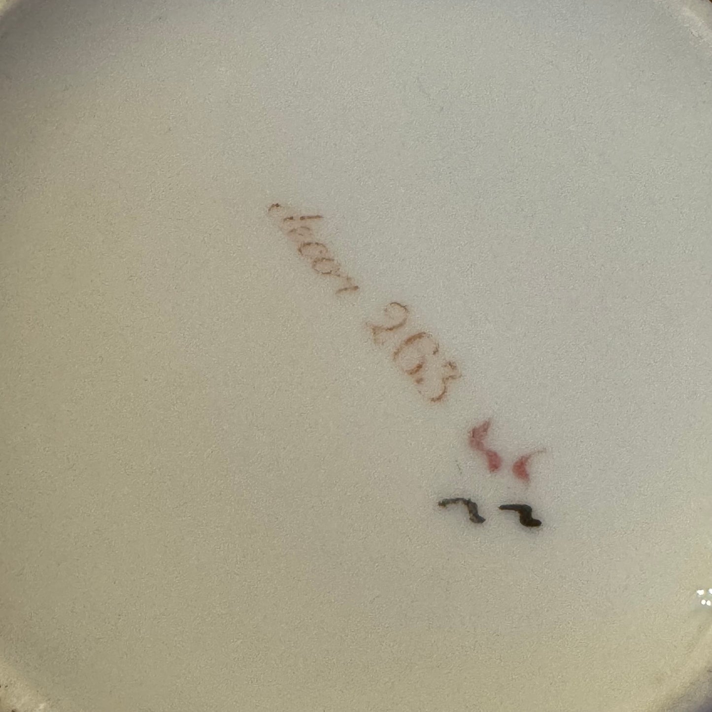 Antikes 4-teiliges Porzellan-Teeservice mit rotbraunen japanischen Motiven – ca. 1900–1930