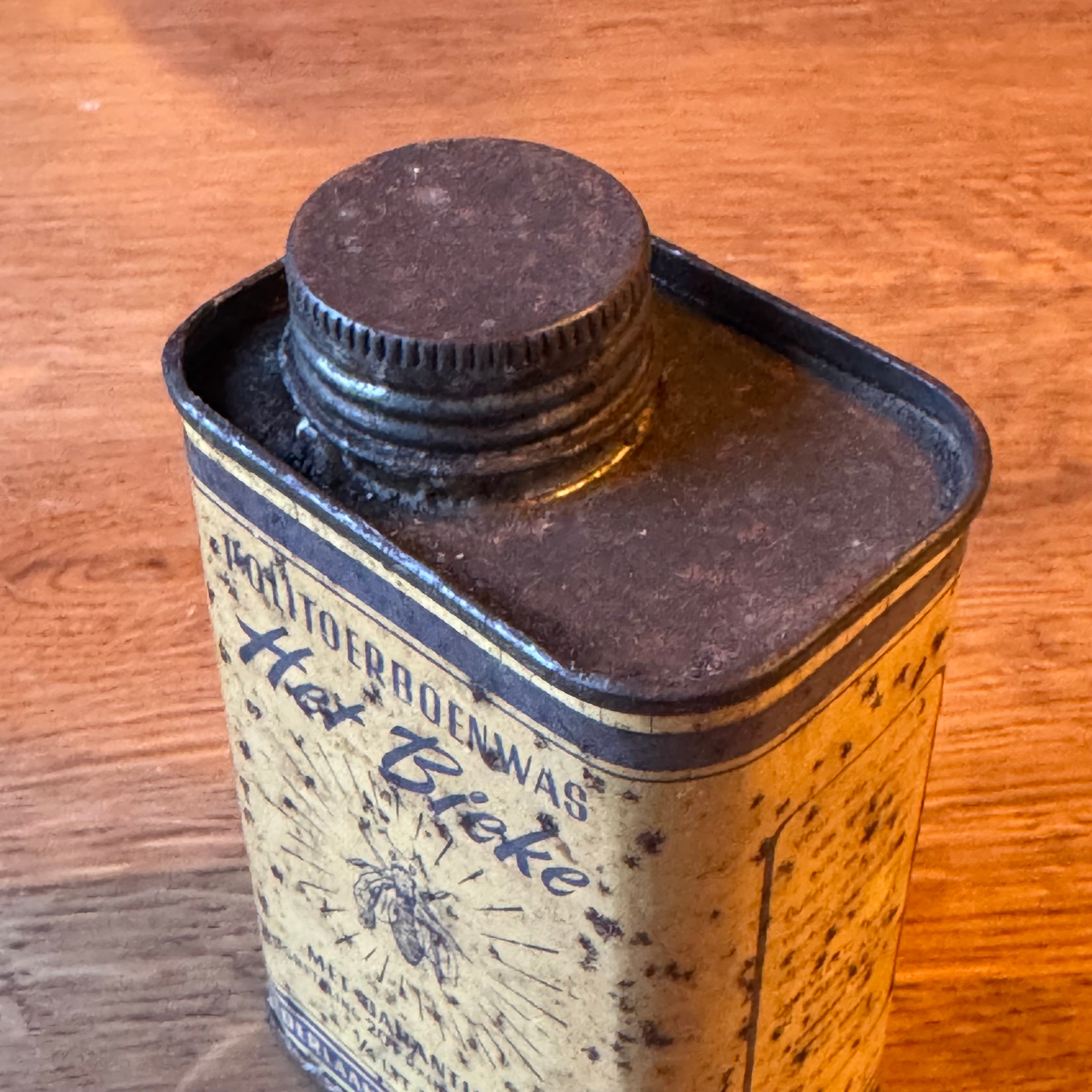 Vintage "Het Bieke" French polishing wax tin – Wilrijk Antwerp – early 20th century