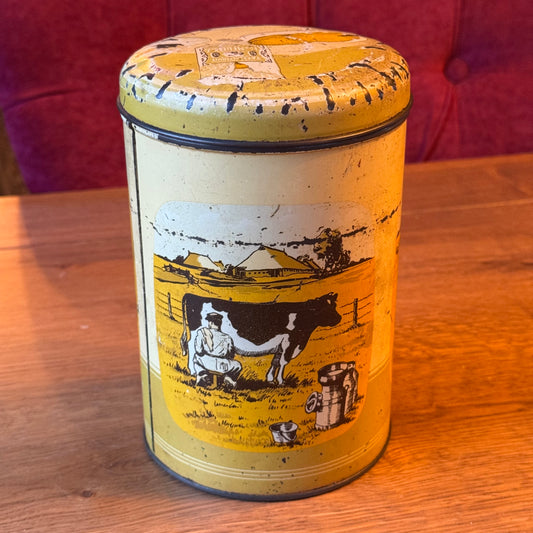 Vintage Biscuit Tin Van der Meulen - Hallum (Friesland) - Chicken &amp; Farmer
