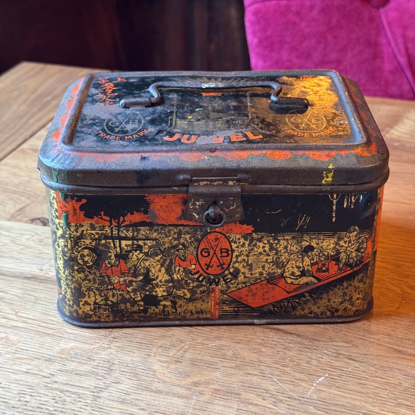 Vintage Juwel petroleumstel met metalen kist – compleet, Duitsland ￼