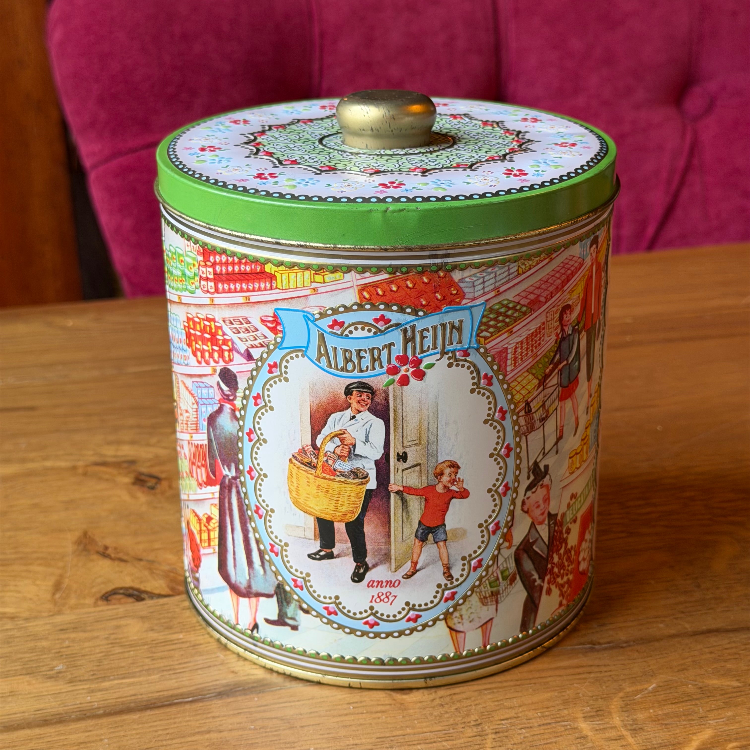 Albert Heijn Jubileumblik 125 Jaar (1887–2012) – Rond Verzamelblik Anno 1887