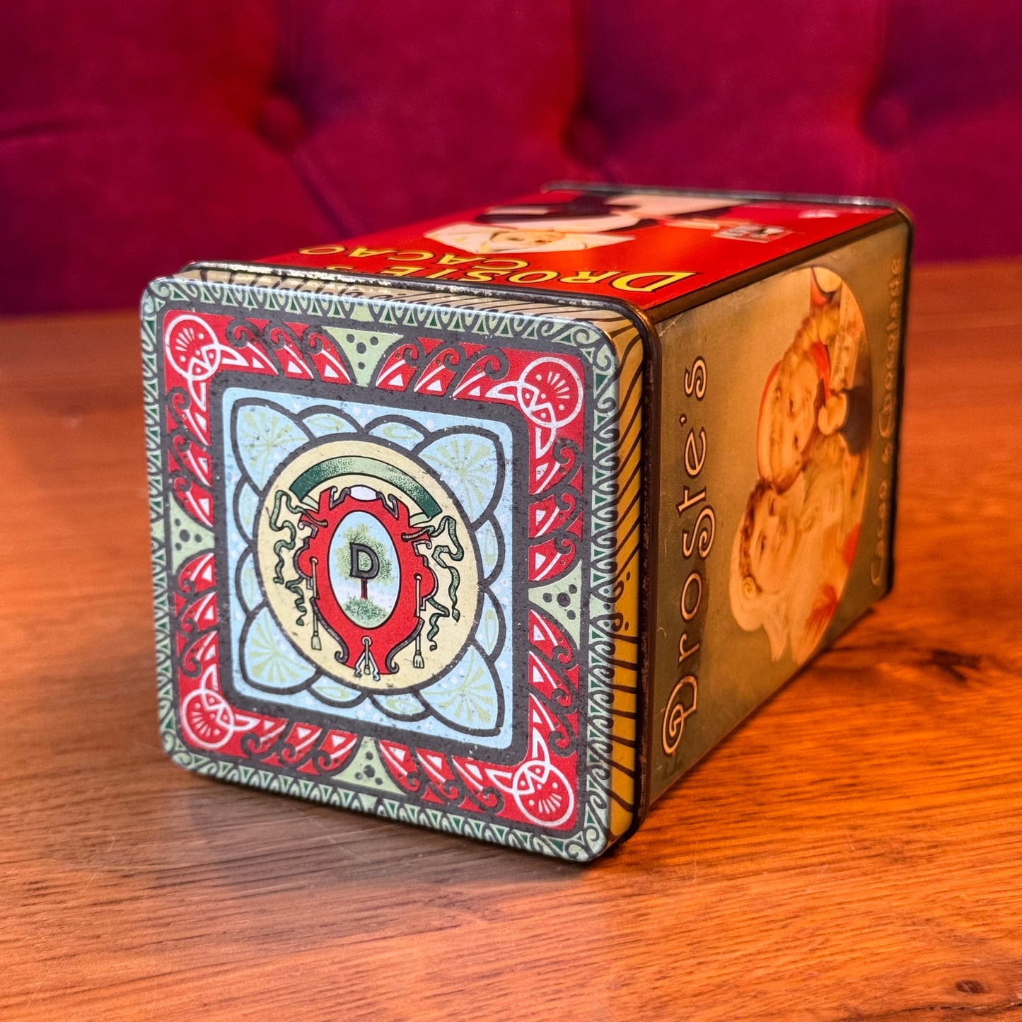 Vintage Blik Droste's Cacao & Chocolade - Verpleegster & Meisjes - Haarlem