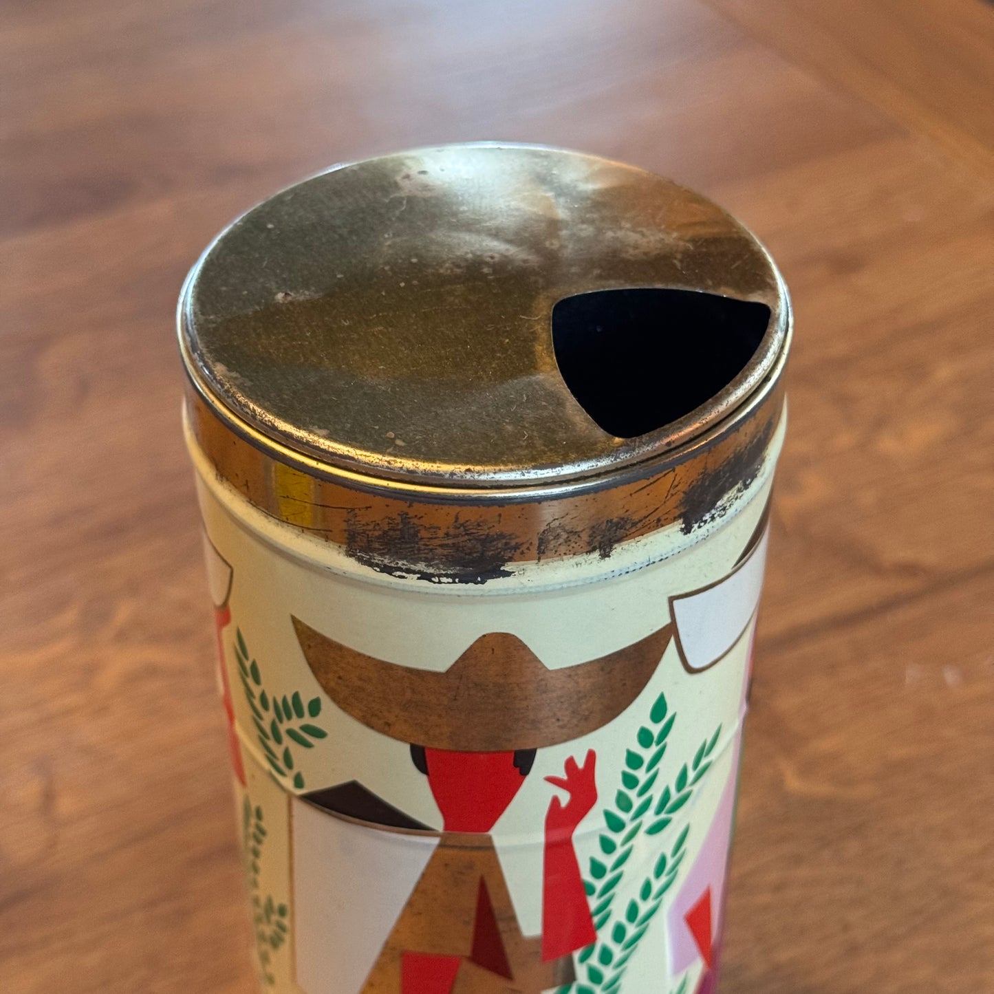 Albert Heijn coffee tin – modernist design – ca. 1950