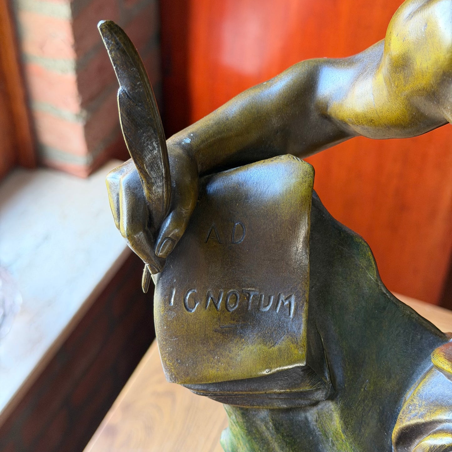 Monumentaal Frans Beeld ‘Génie Humain’ – naar Émile Picault, Parijse Gieting ca. 1900