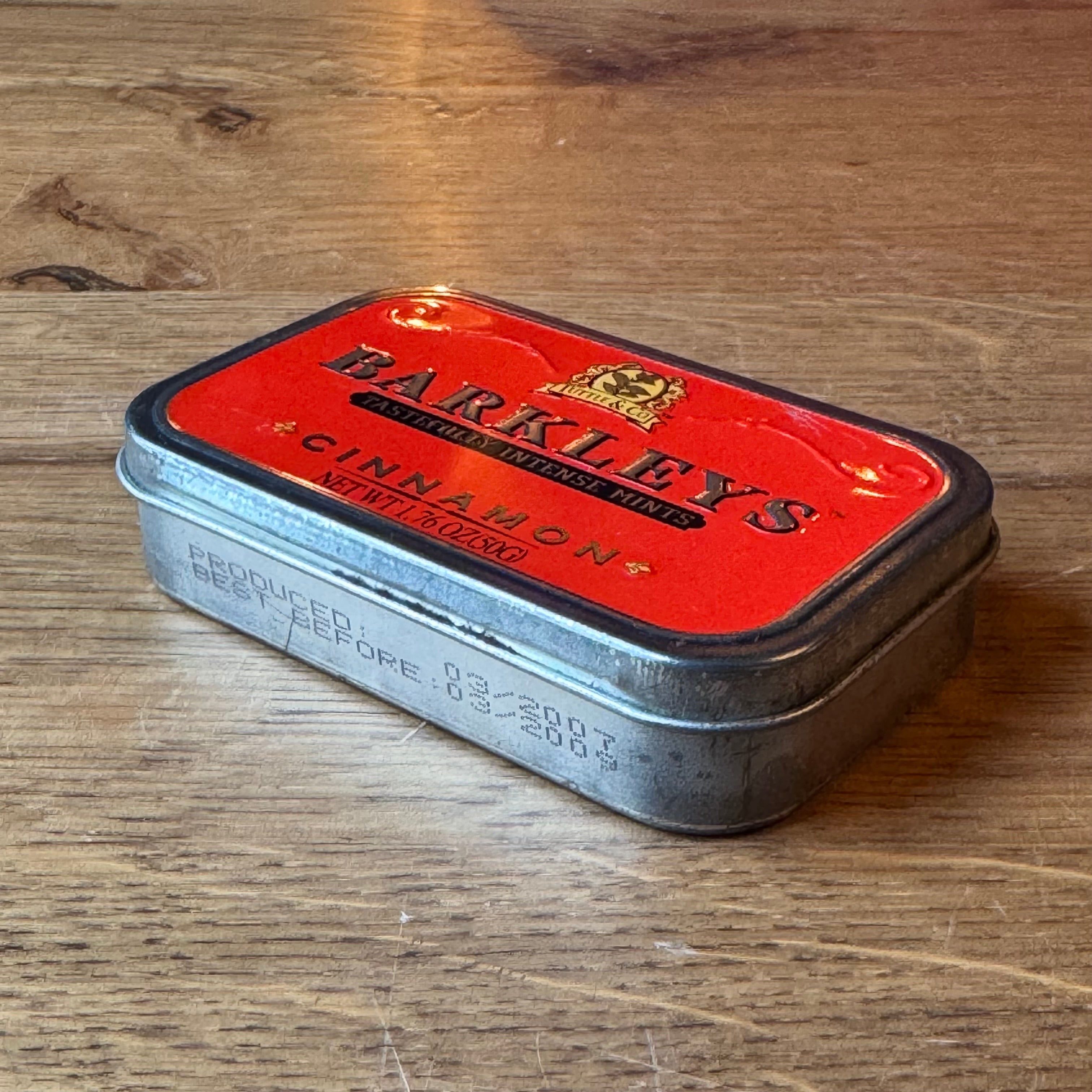 Barkleys Cinnamon Peppermint Tin – Red Metal Mini Tin