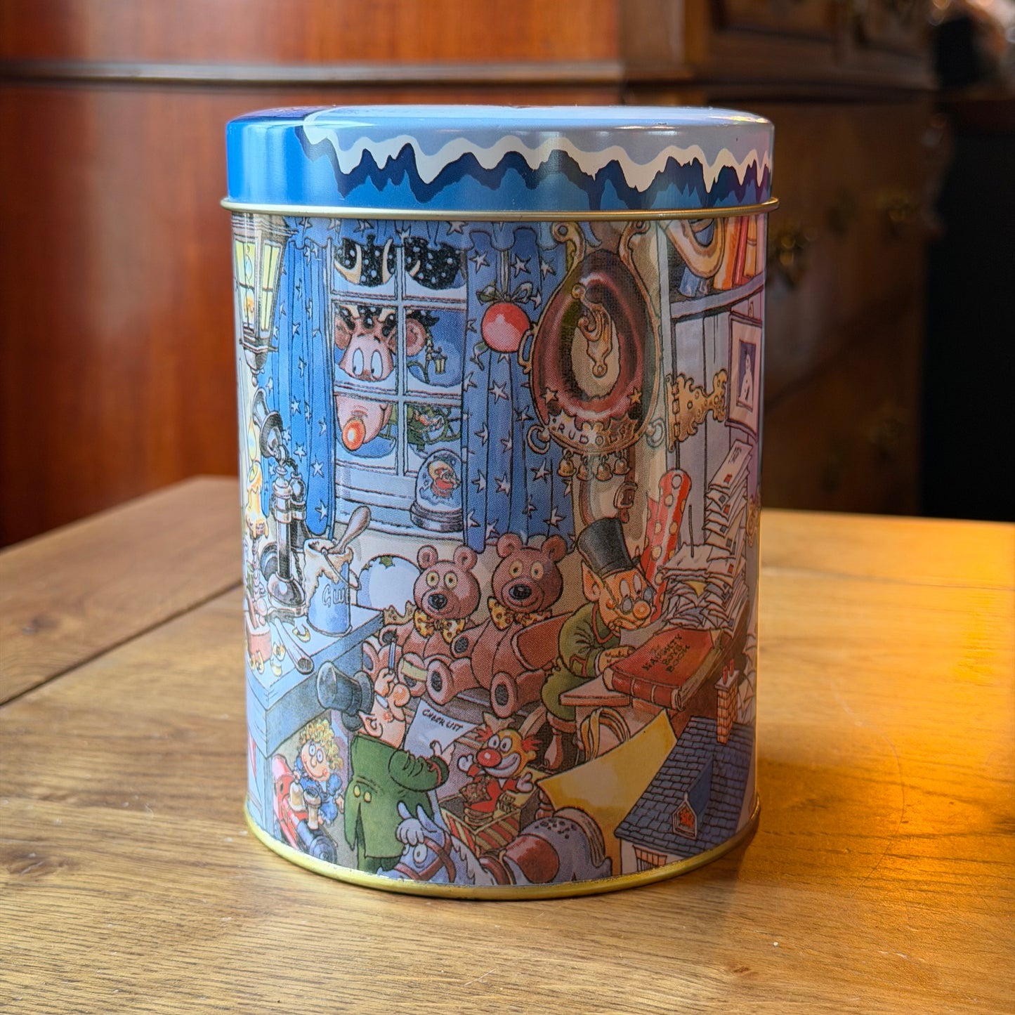 Vintage Kerstblik met Winterillustratie