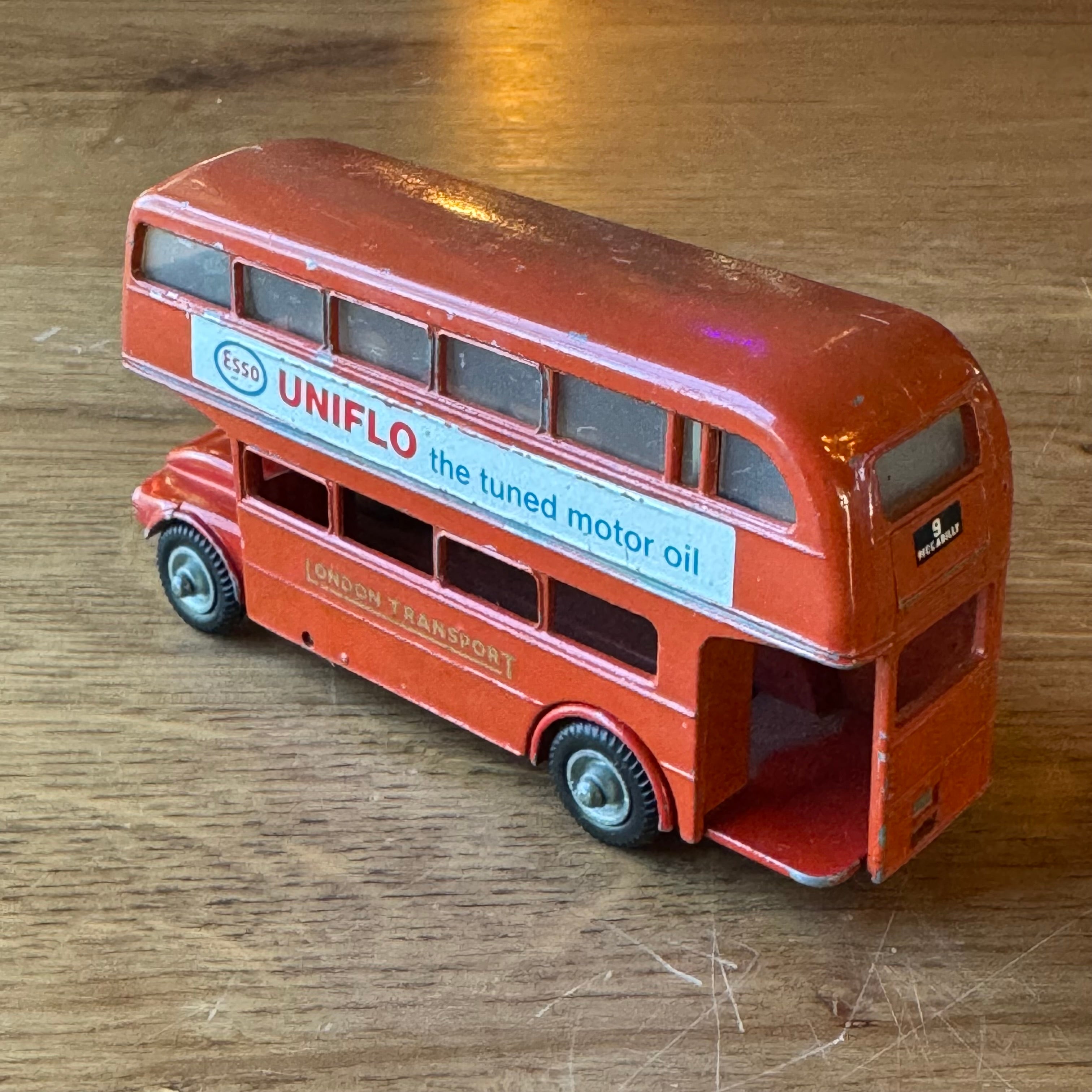 Vintage Budgie Toys AEC Routemaster Double Decker – London Transport – Esso UNIFLO Advertising