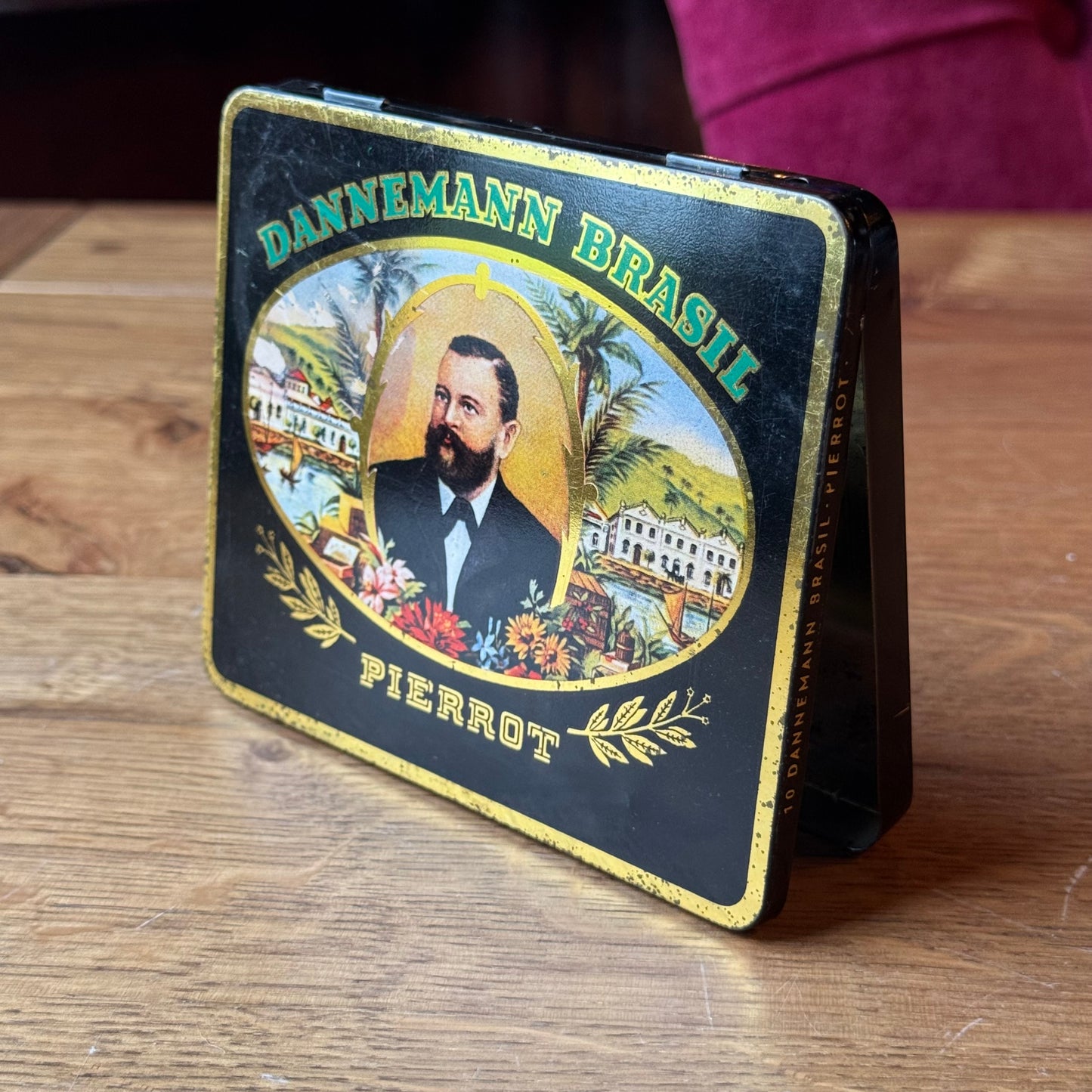 Vintage Dannemann Brasil Tin - Pierrot Cigarillos - Bahia (1960s)