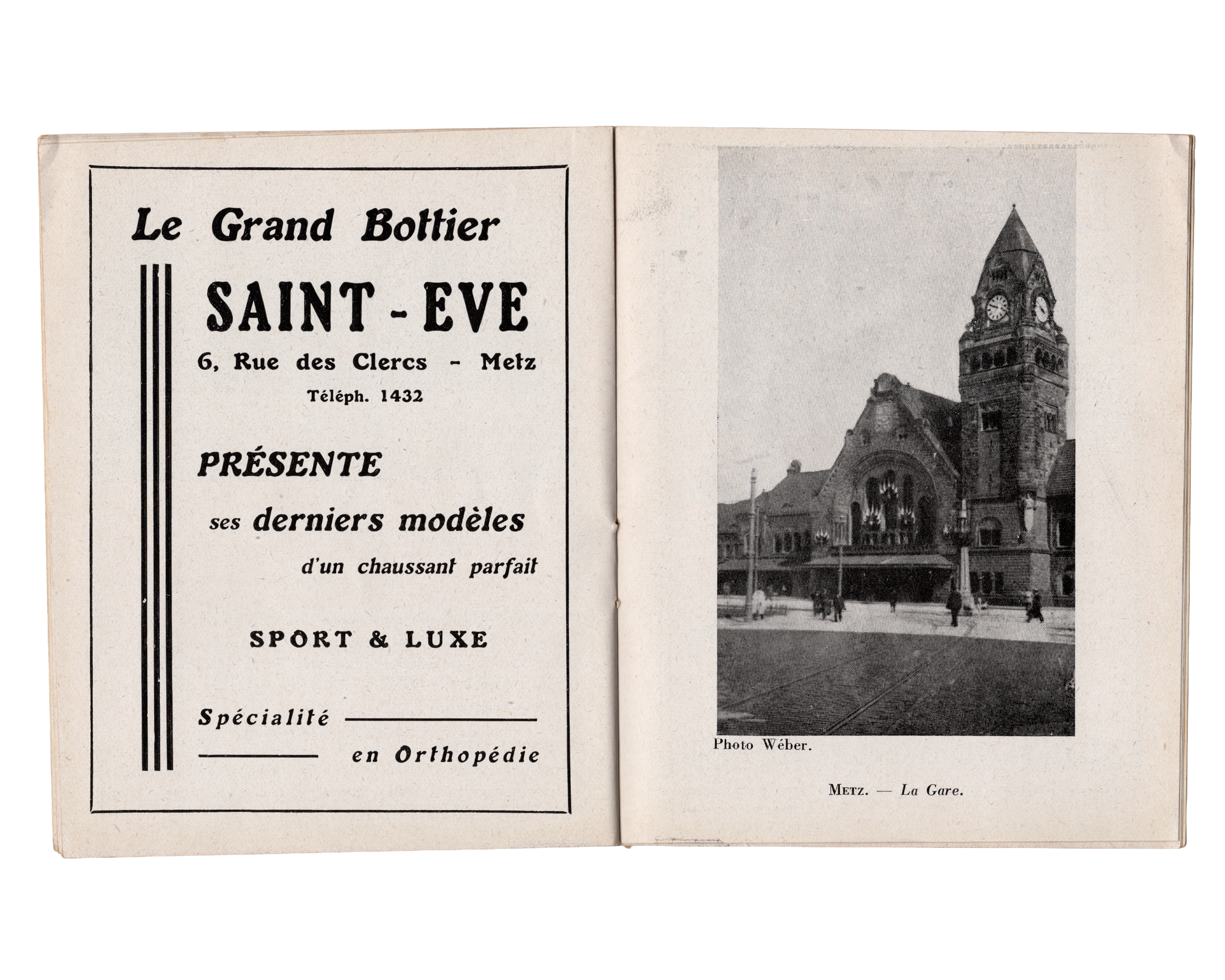 Petit guide touristique Metz Moselle années 1930 Extension Touristique Française