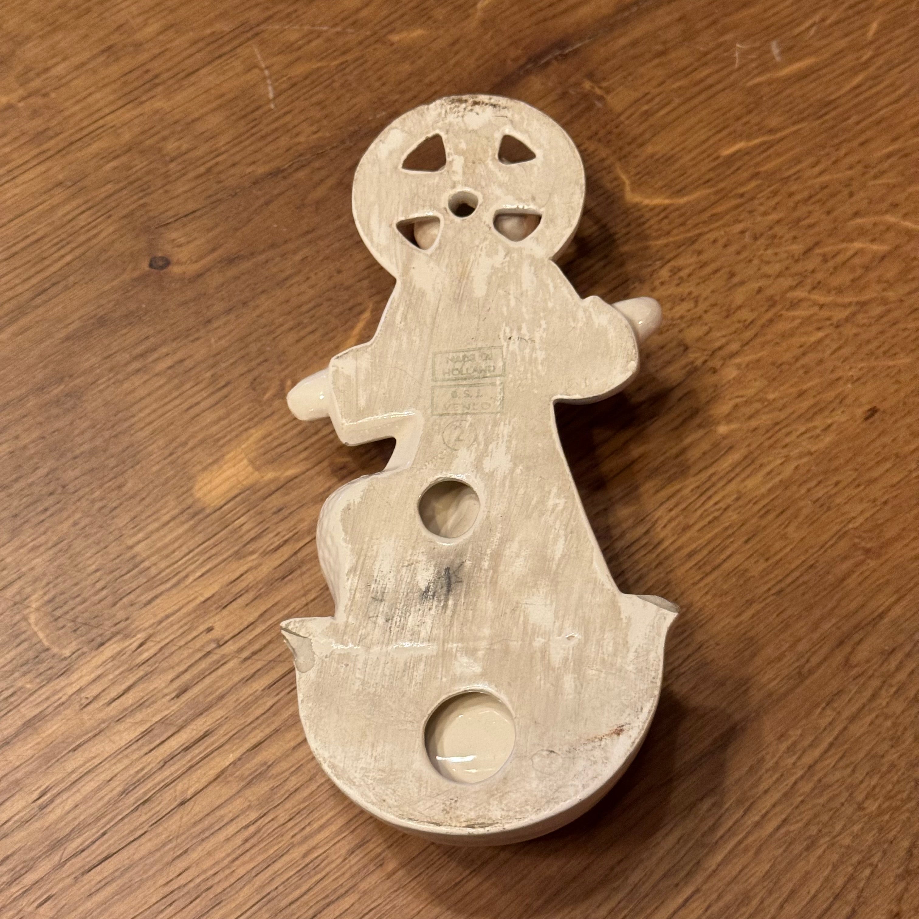 Vintage S.L. Venlo Heilig Hart Kinderbeeld met Wijwaterbakje – Keramiek – Nederland