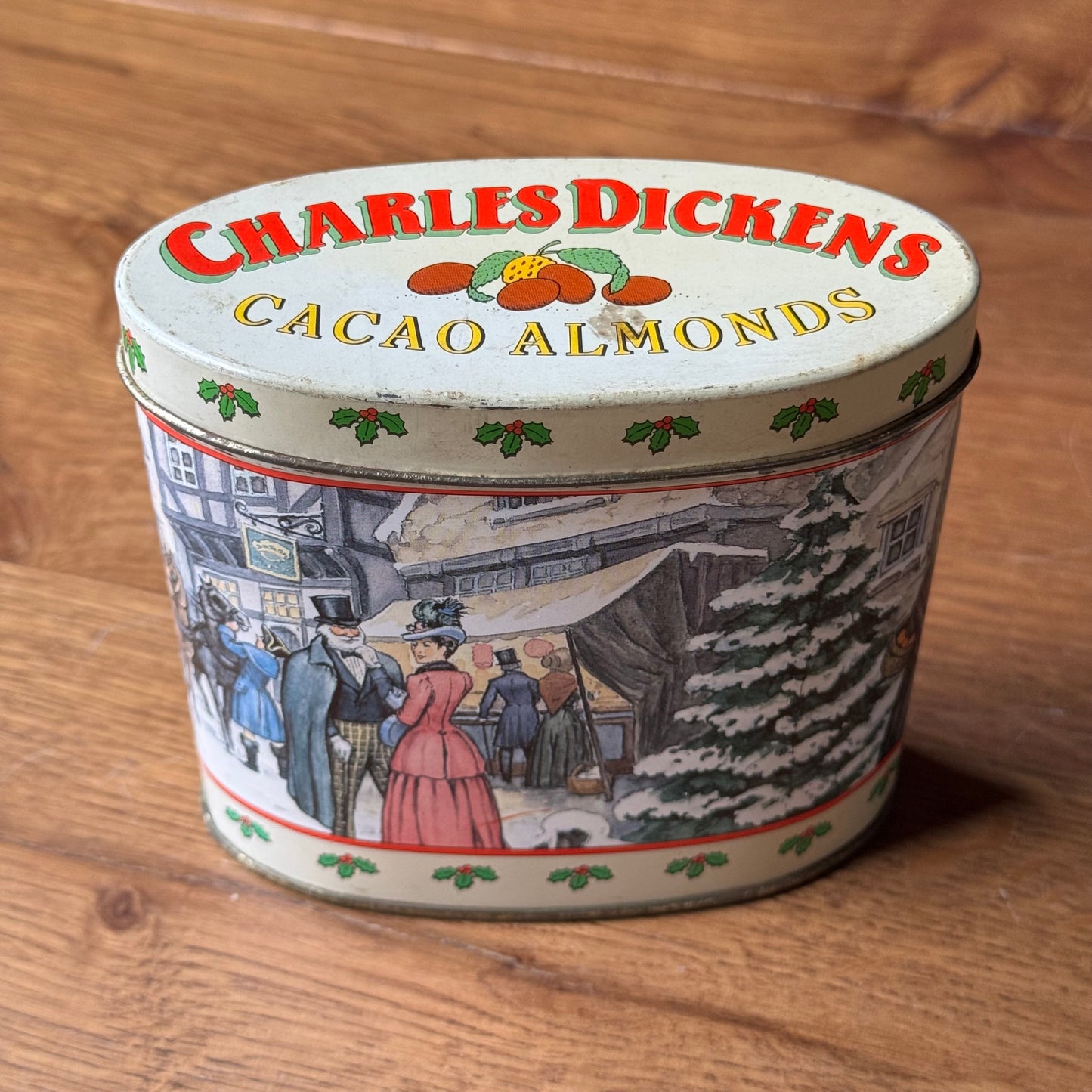 Vintage Charles Dickens Cacao Almonds Kerstblik – Victoriaanse Illustraties