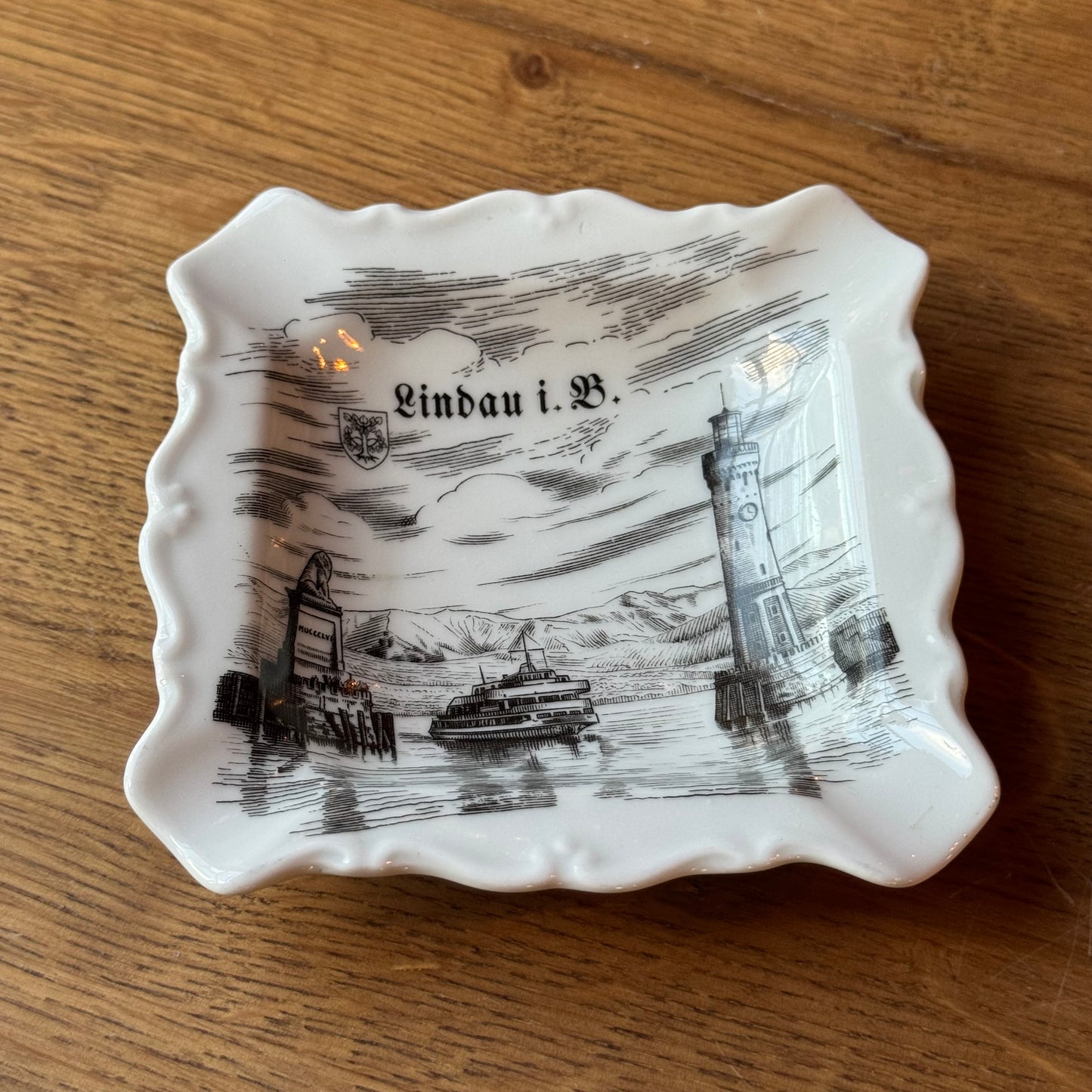 Porseleinen Asbakje – Lindau i.B. – Porzellanmanufaktur Lorenz Bavaria