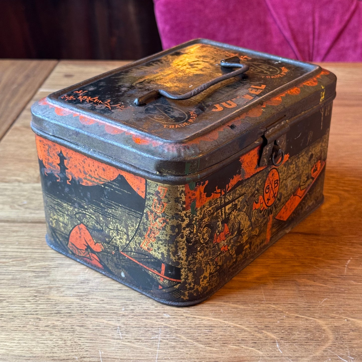 Vintage Juwel petroleumstel met metalen kist – compleet, Duitsland ￼