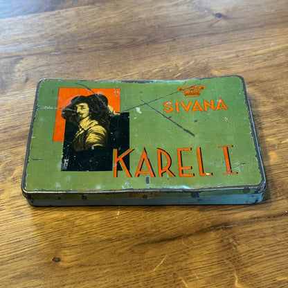 Vintage Karel I Sivana cigar tin – Eindhoven / Reusel – 1940s–1950s