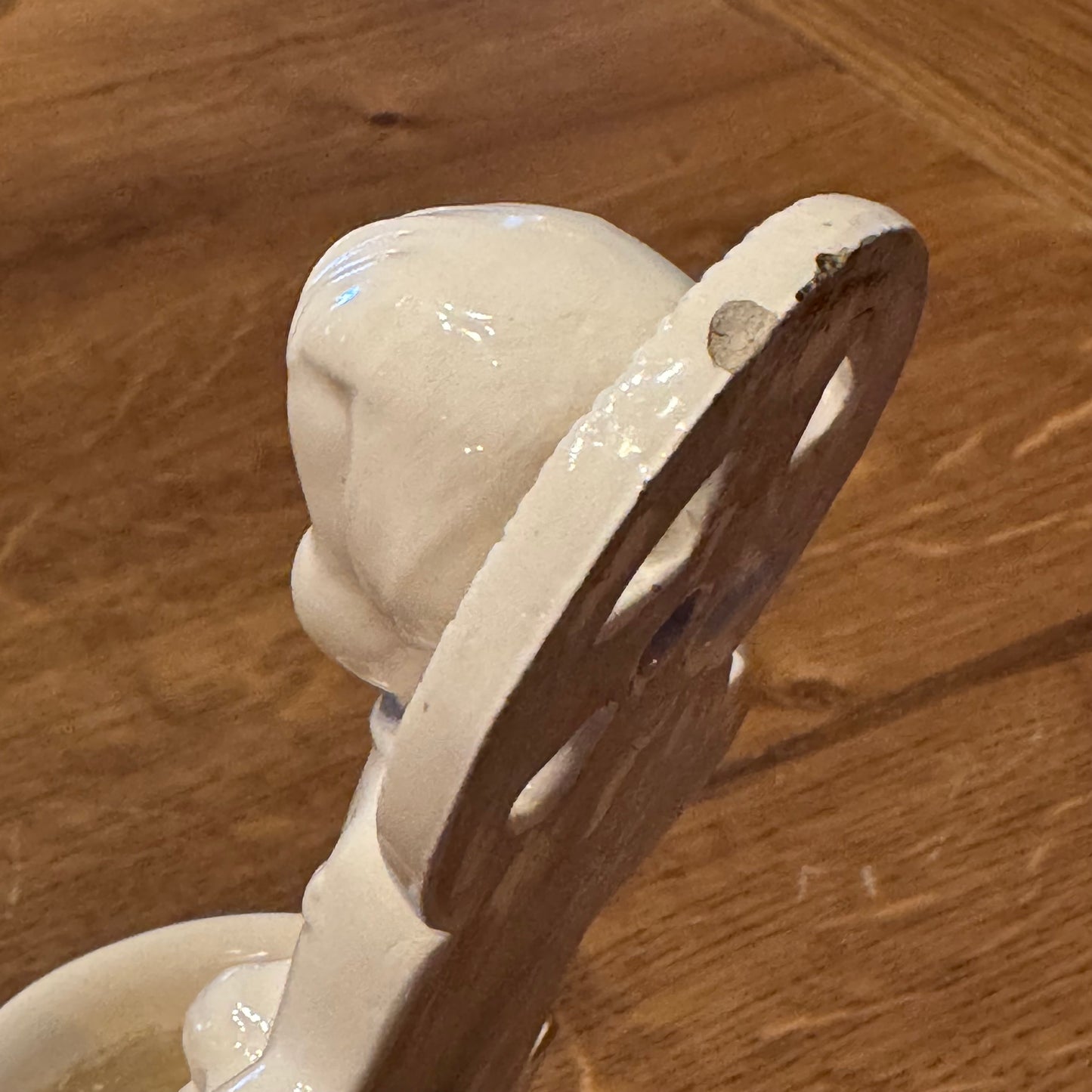 Vintage SL Venlo Herz-Jesu-Statue mit Weihwasserbecken – Keramik – Niederlande