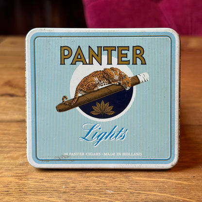 Panter Lights sigarenblikje – vintage Nederlands sigarenblik