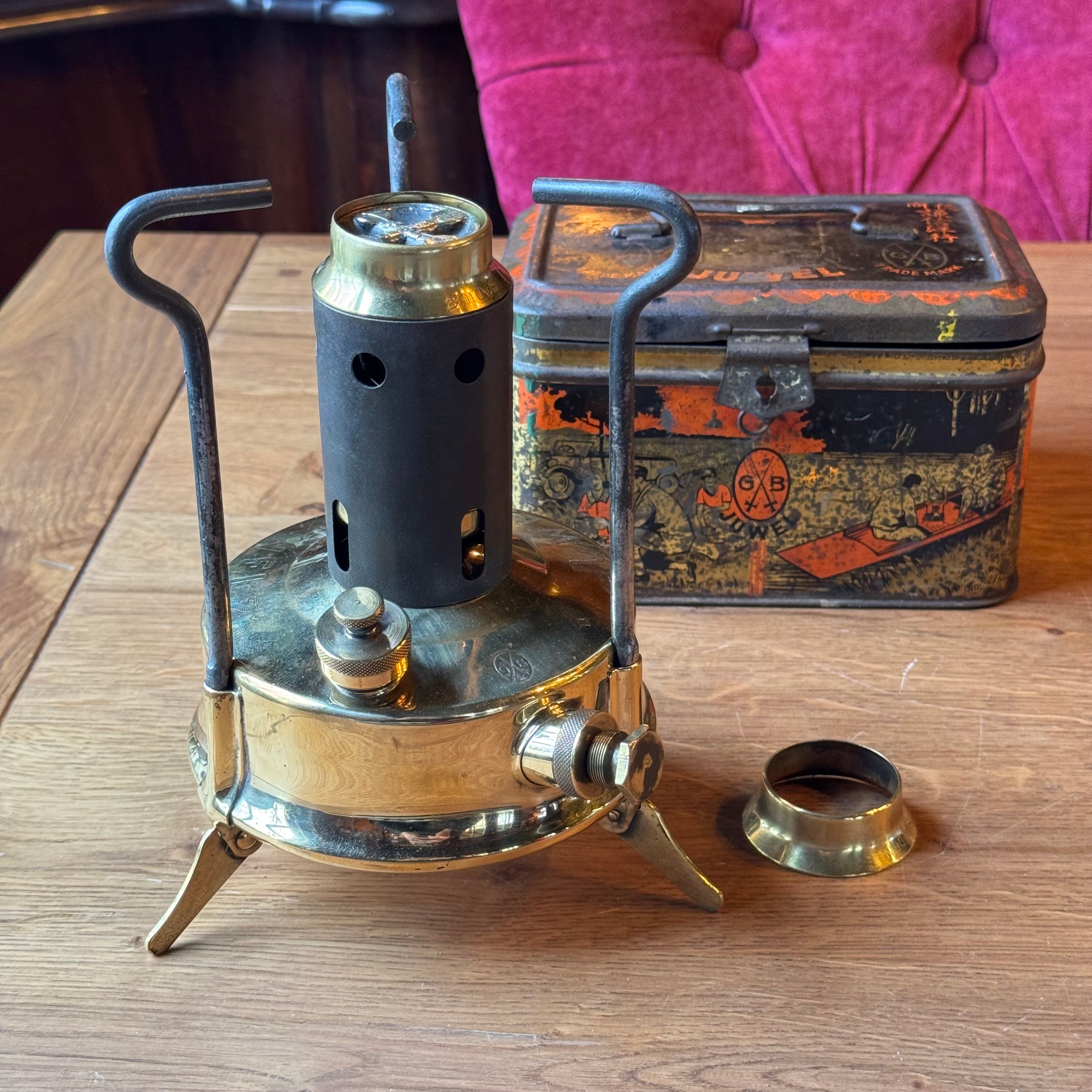 Vintage Juwel Petroleumofen mit Metallkasten – komplett, Deutschland