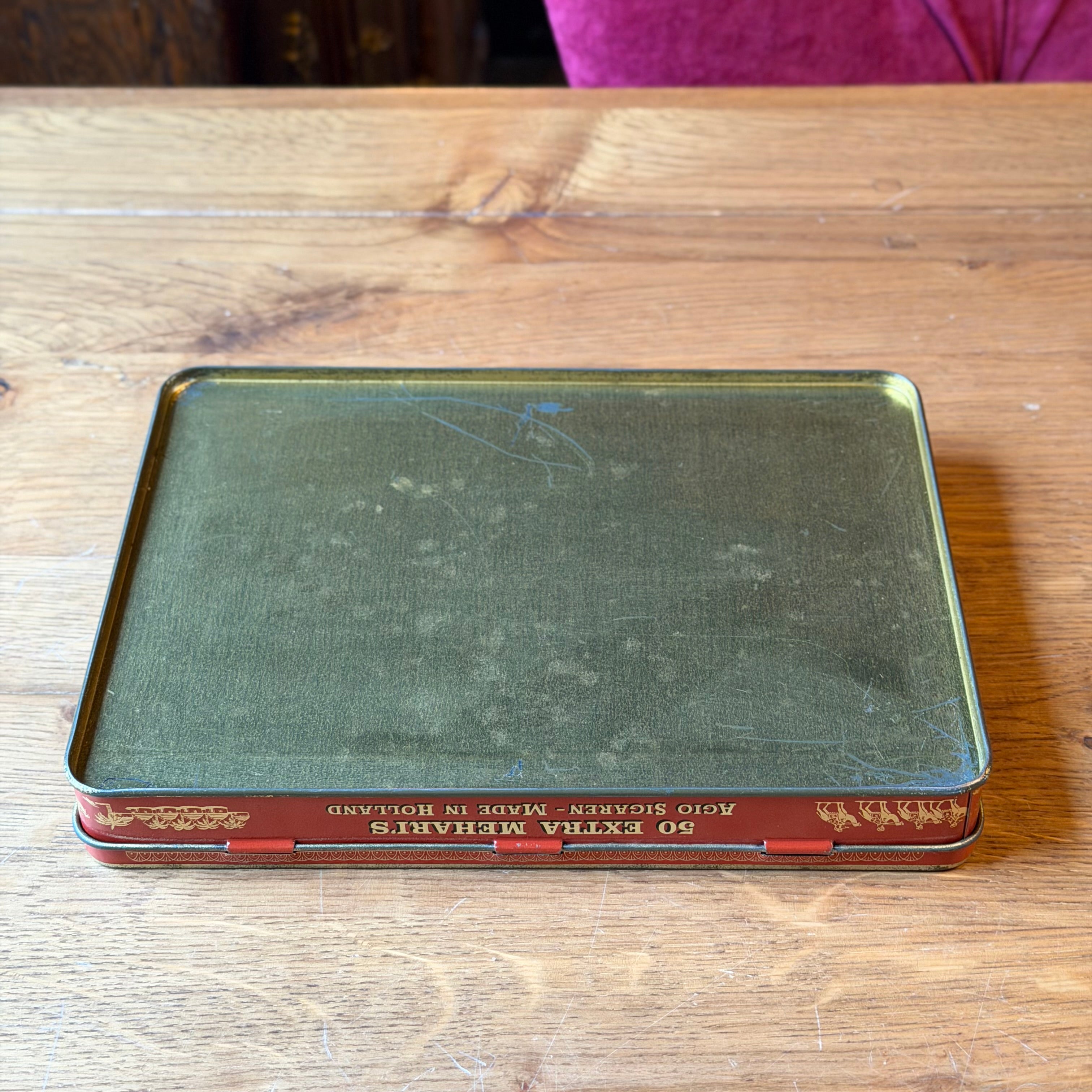 Vintage cigar tin AGIO “Extra Mehari's” – 50 Senoritas – lithographic tin