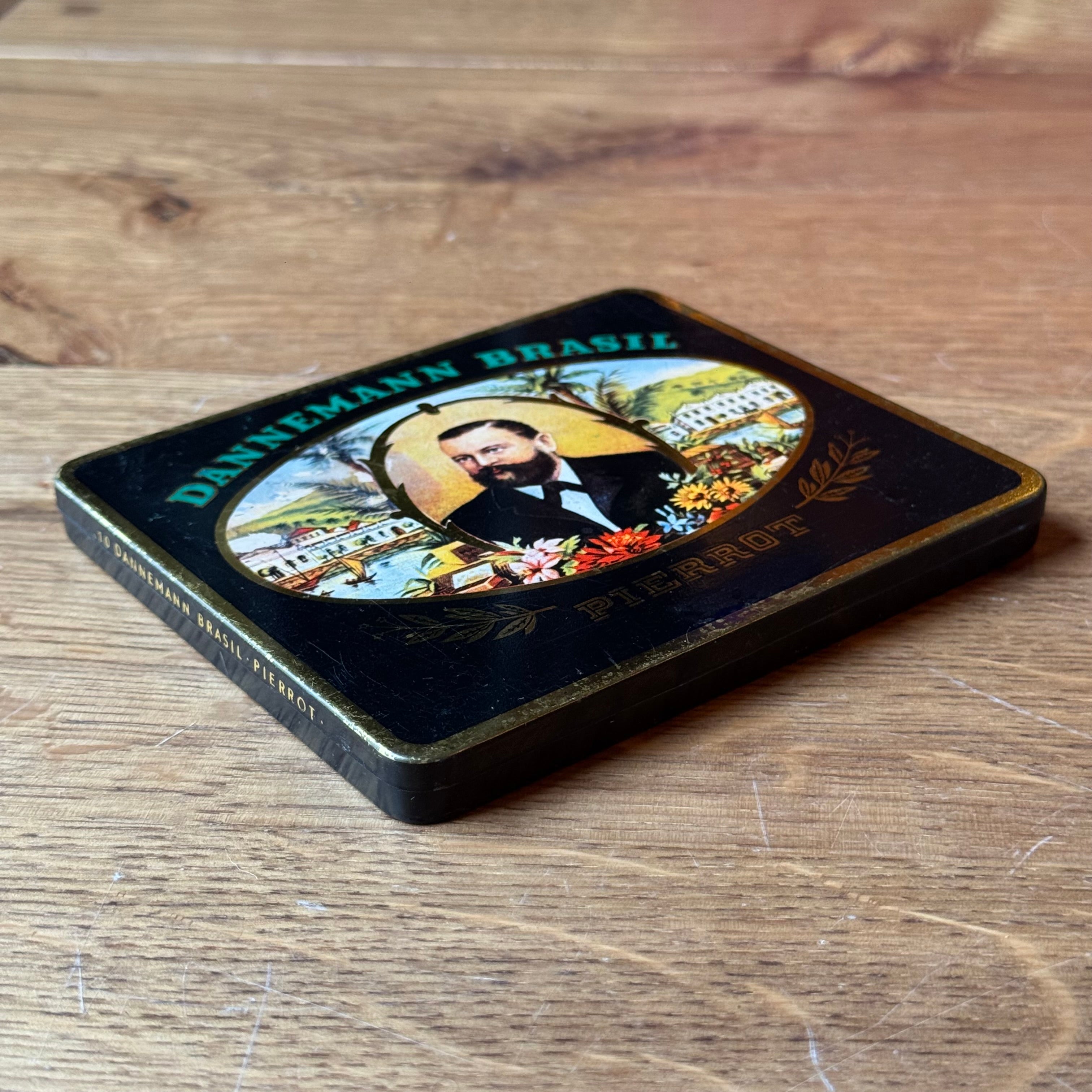 Vintage Dannemann Brasil Blikje - Pierrot Sigarillos - Bahia (Jaren '60)