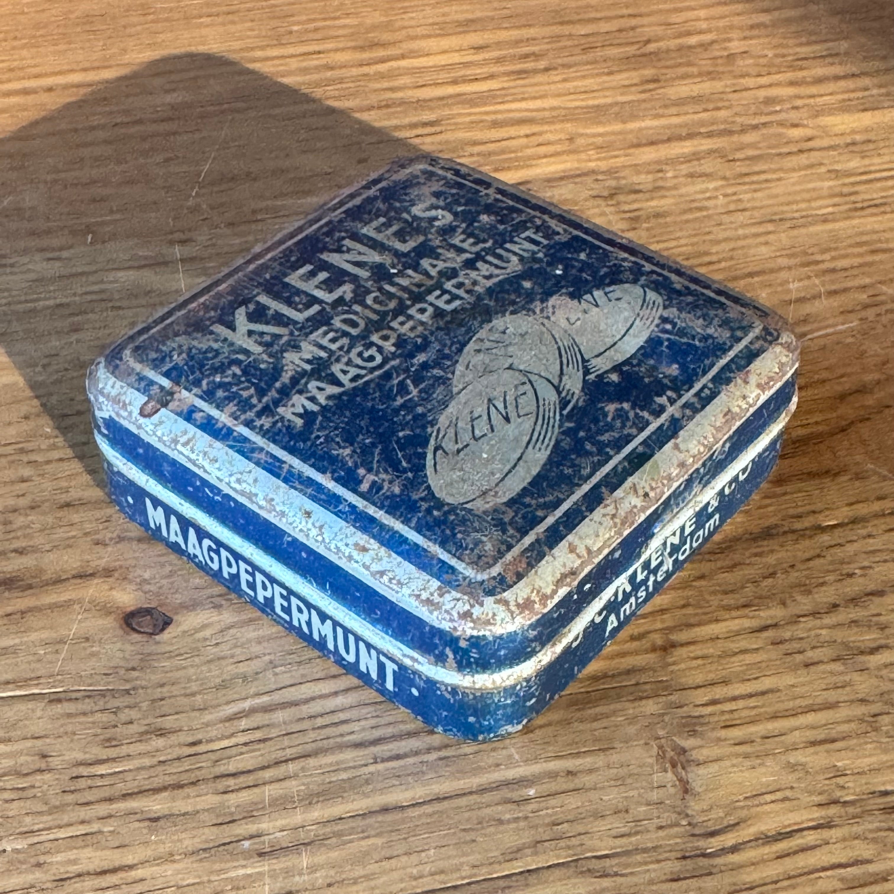 Vintage Klene’s Medicinale Maagpepermunt Blik – J.C. Klene & Co Amsterdam