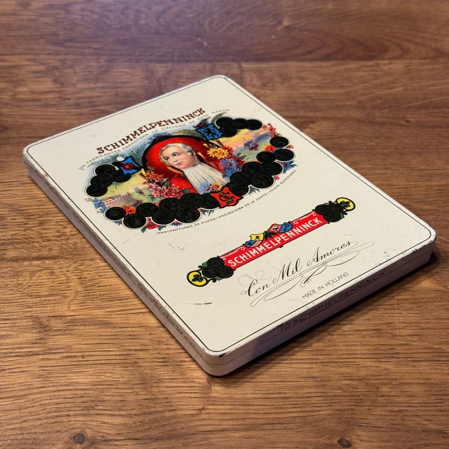 Schimmelpenninck cigar tin "Con Mil Amores" – vintage tobacco tin