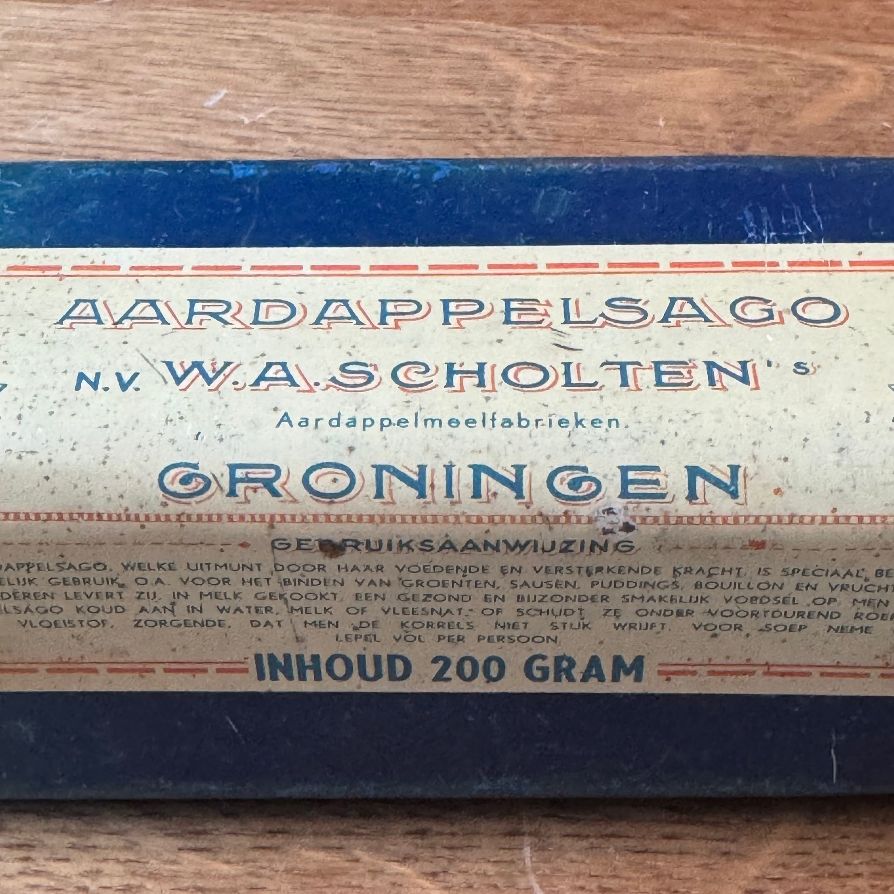 Antike Kartoffel-Sago-Dose – WA Scholten Groningen