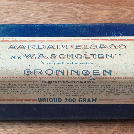 Antiek Aardappelsago Blik – W.A. Scholten Groningen