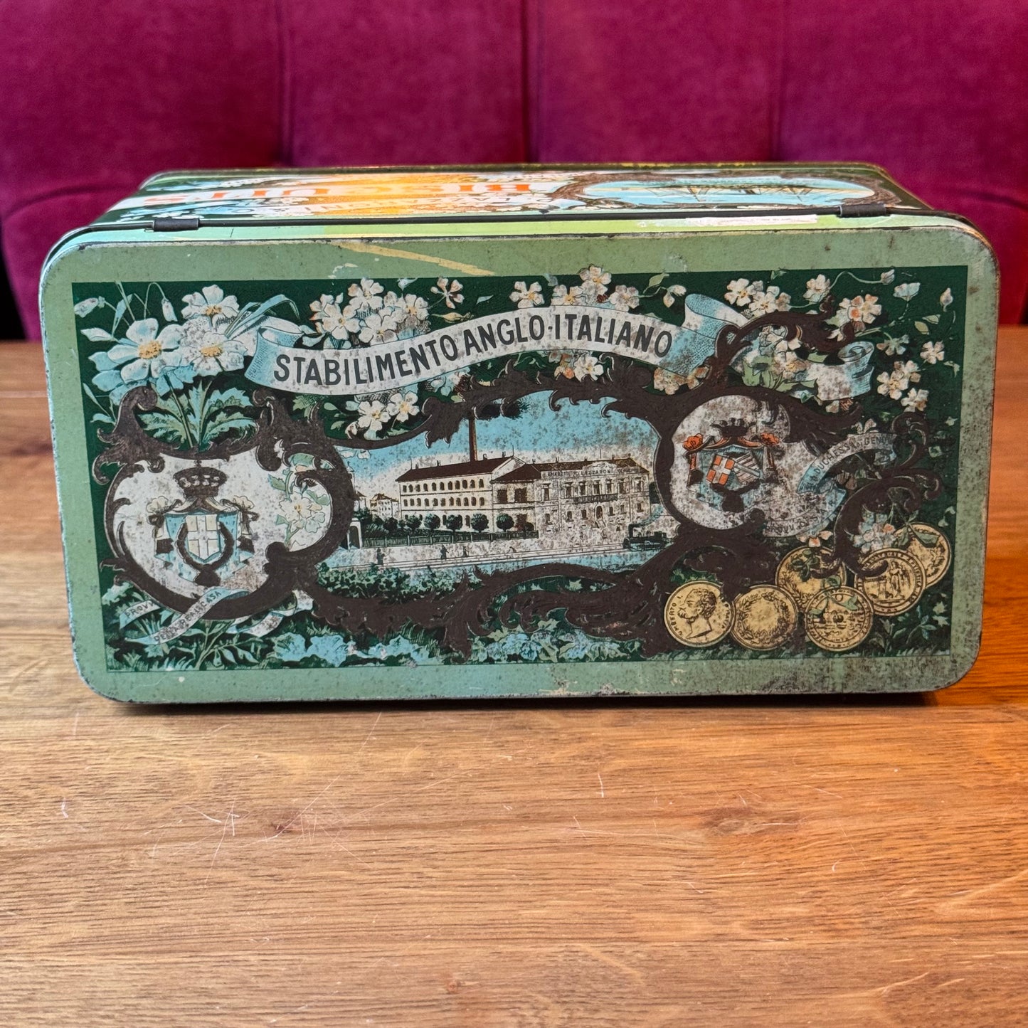 Vintage Blik D. Lazzaroni & C. Biscuits - Saronno - Reproductie 1888