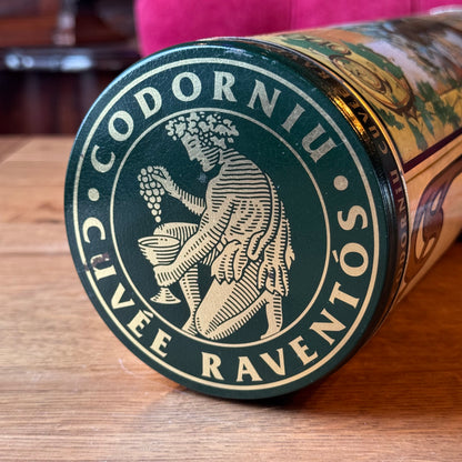 Vintage Codorníu Cuvée Raventós Gift Tin – Art Nouveau Style