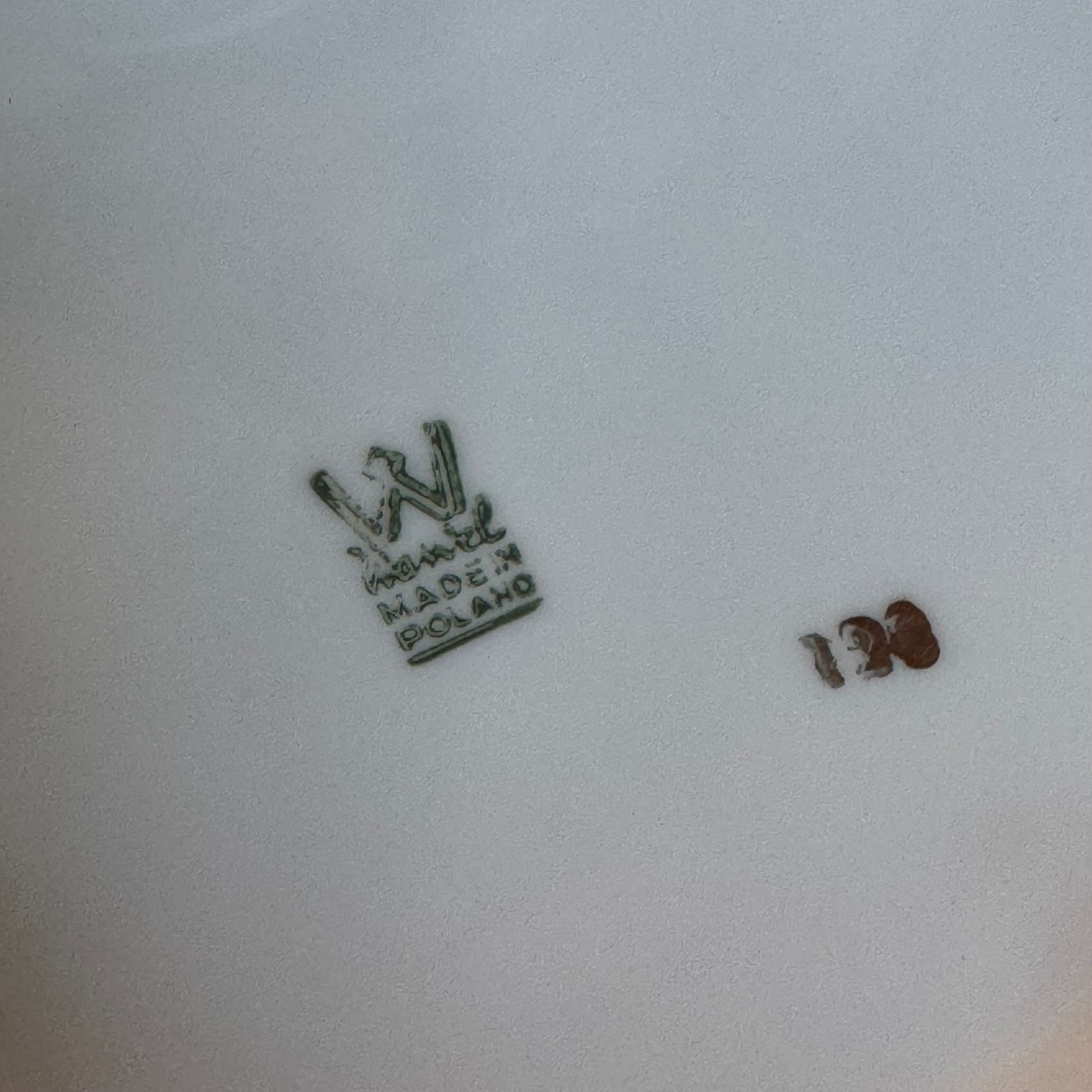 Wawel-Porzellan-Teekanne – Polen – florales Dekor mit Goldakzenten