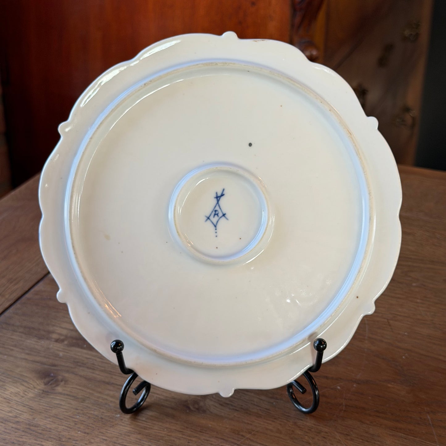 Antiek Porseleinen Bordje Louis Regout (Mosa Maastricht) – Blauw Saksisch Decor