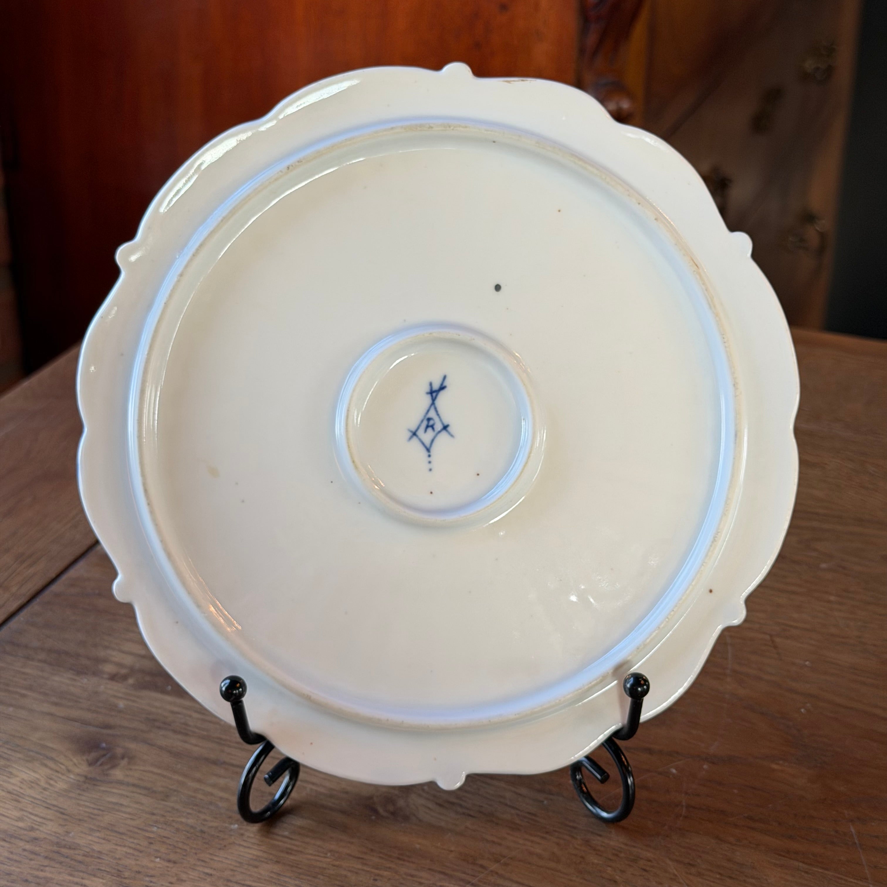 Antique Porcelain Plate Louis Regout (Mosa Maastricht) – Blue Saxon Decor