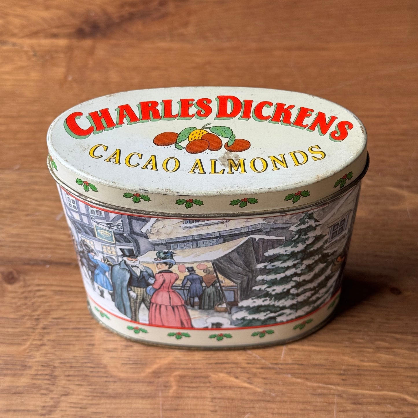 Vintage Charles Dickens Cacao Almonds Kerstblik – Victoriaanse Illustraties