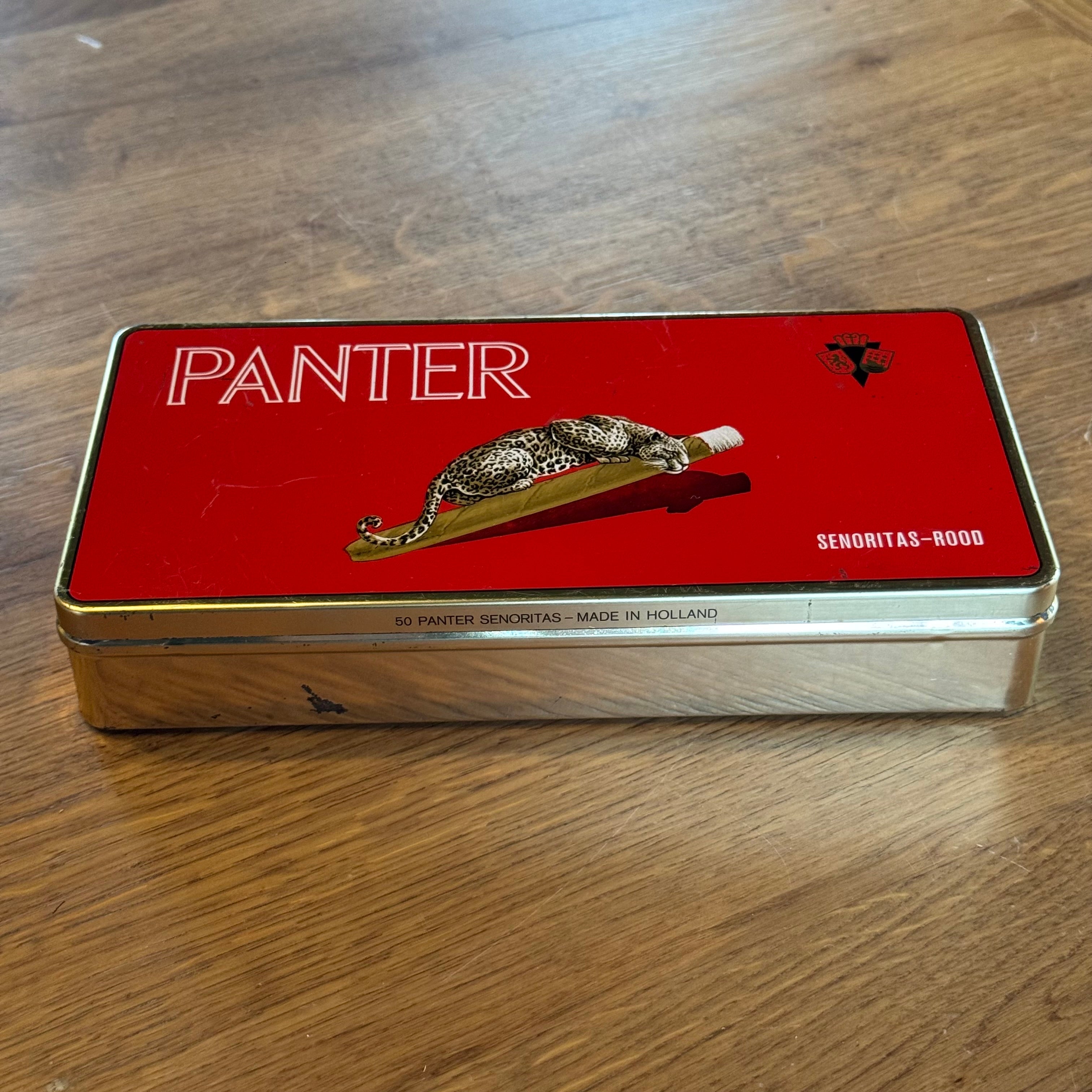 Panter Señoritas Rood sigarenblik – H. & J. van Schuppen B.V. – ca. 1965–1975