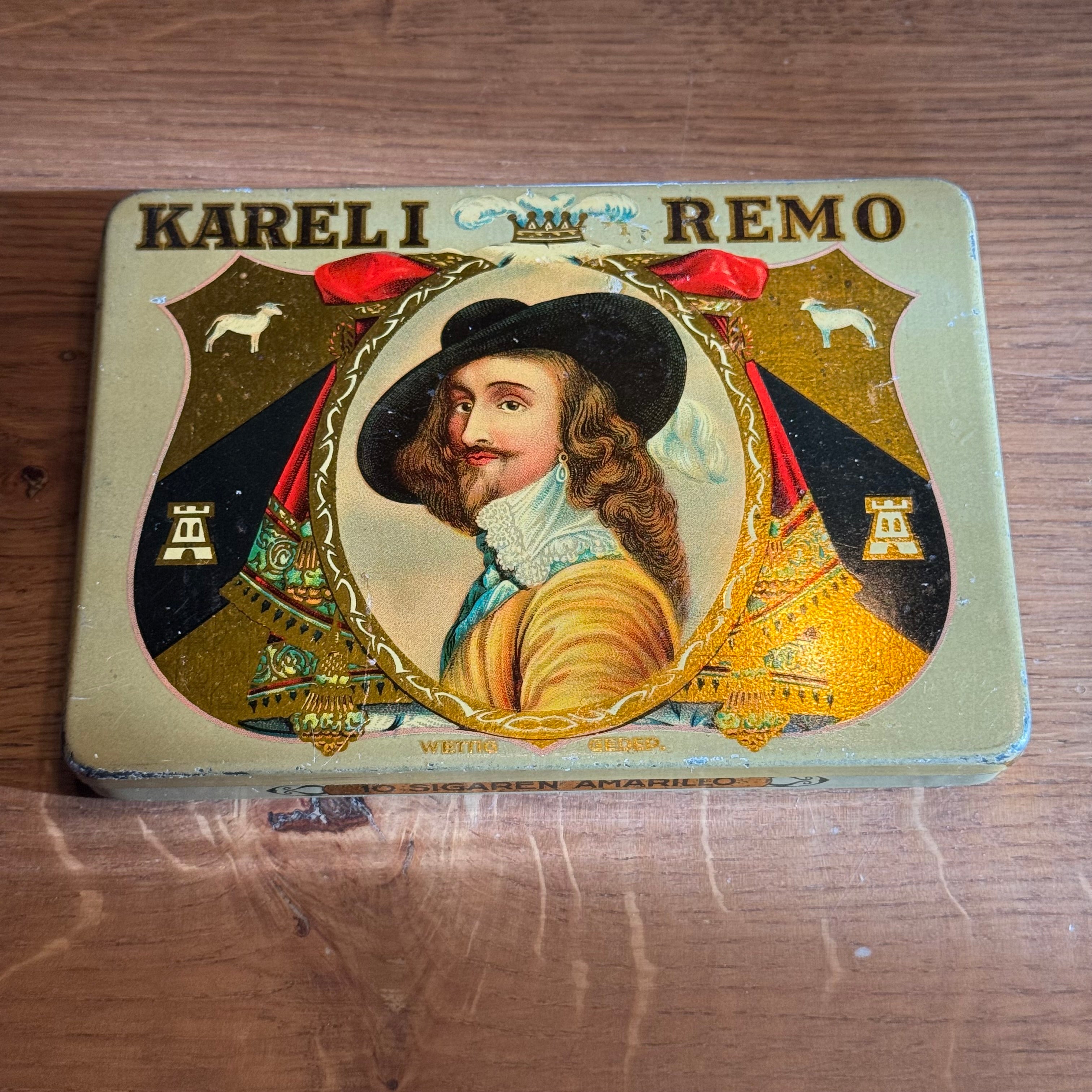Charles I “Remo” cigar tin – ca. 1940–1950