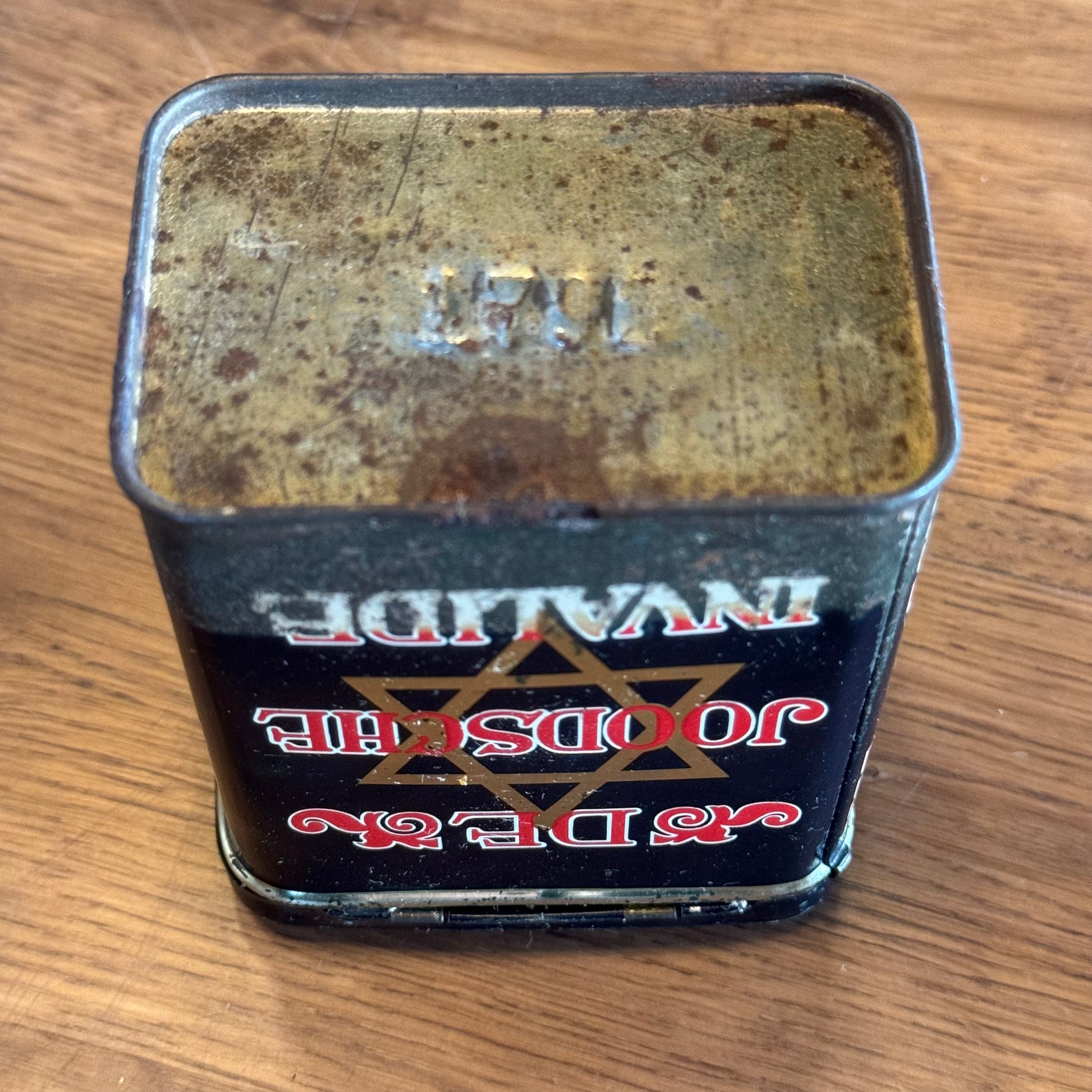 Zeldzaam Antiek Collecte Blik van De Joodsche Invalide The Collectionist