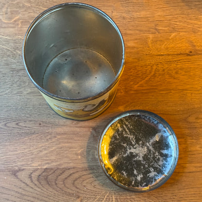 Vintage Biscuit Tin Van der Meulen - Hallum (Friesland) - Chicken &amp; Farmer