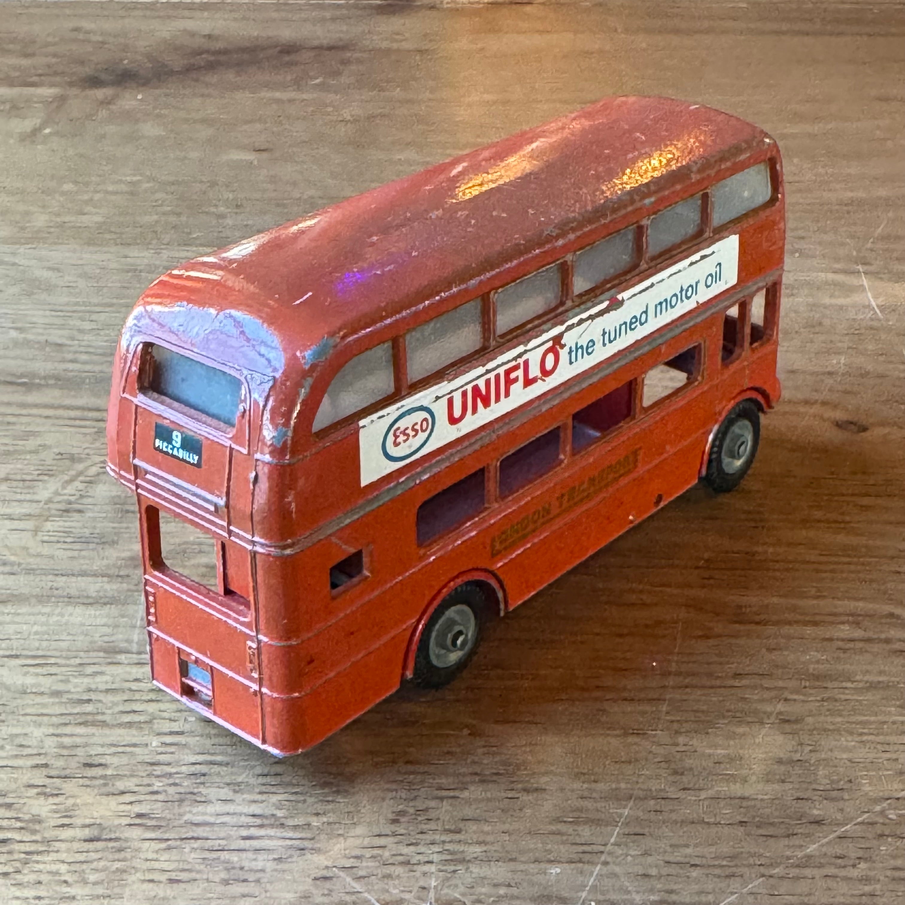 Vintage Budgie Toys AEC Routemaster Double Decker – London Transport – Esso UNIFLO Advertising