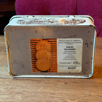 Vintage Blik Biscuiterie de l'Abbaye - Normandisch Landschap (1987)
