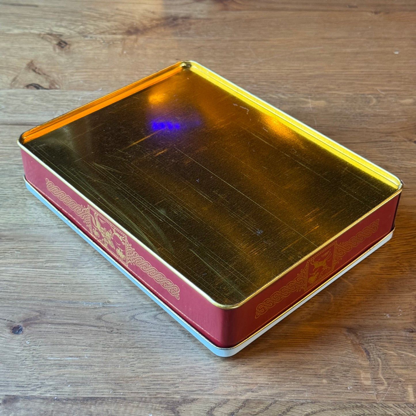 Groot Engels jachttafereel-blik in rood en goud, Great Britain