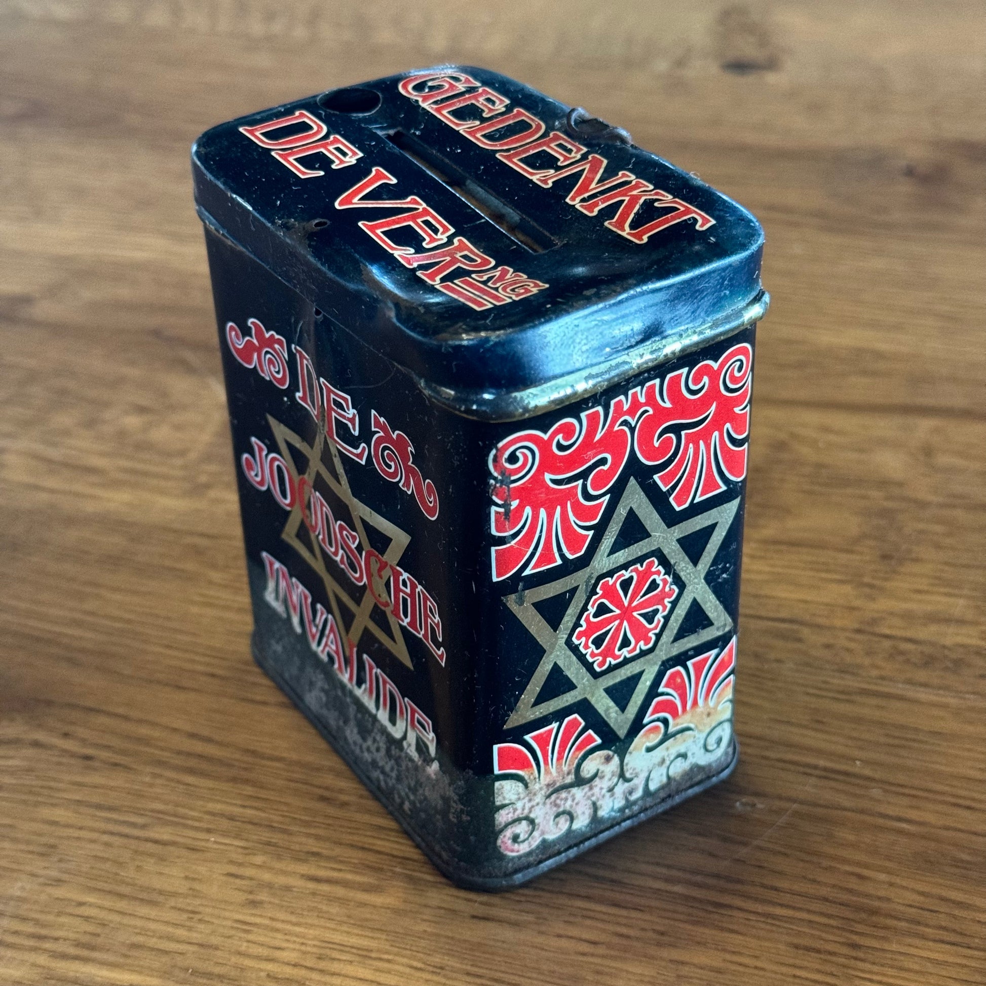 Zeldzaam Antiek Collecte Blik van De Joodsche Invalide The Collectionist